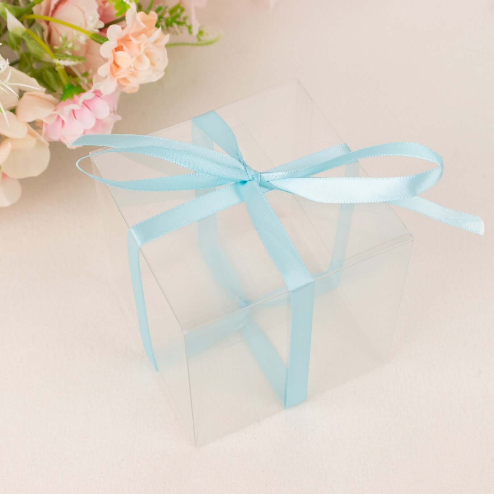 Amazing Baby Blue Single Face Decorative Satin Ribbon - 3/8 Inch Wide, 100 Yards Long