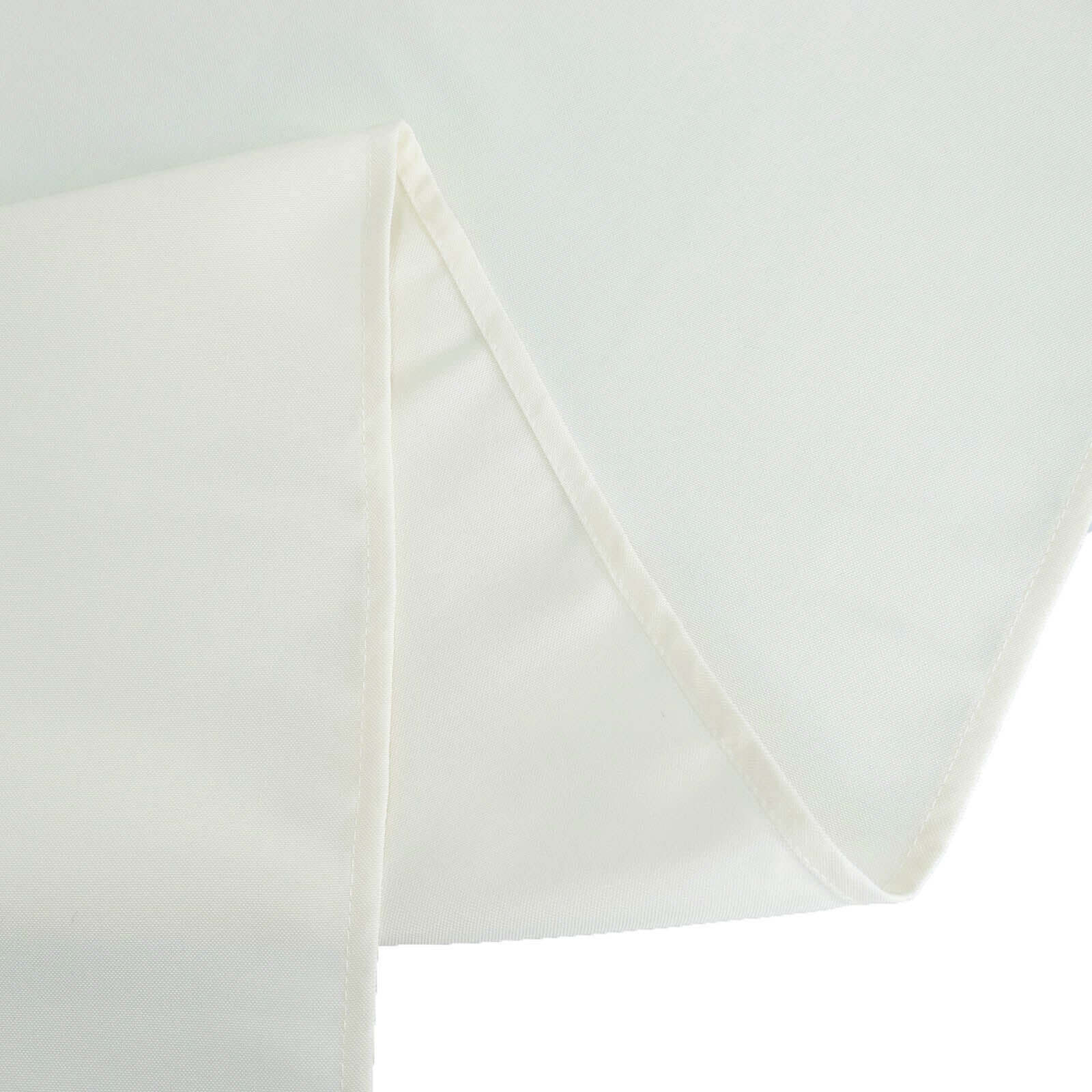 Ivory 90 - Inch Premium Polyester Round Tablecloth: Stain & Wrinkle - Resistant, 220GSM