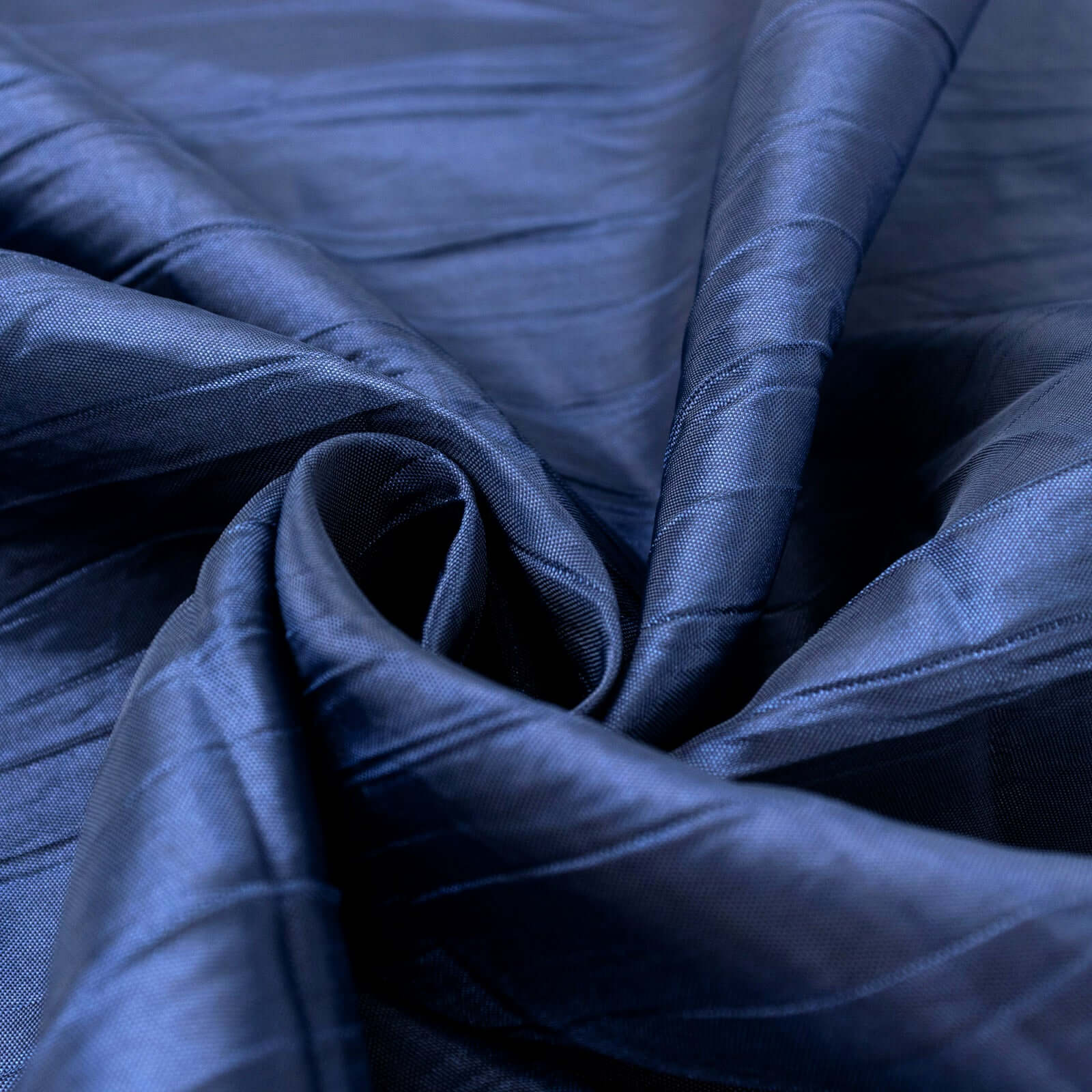 Hot Sale! Navy Blue Accordion Crinkle Taffeta Fabric Bolt, 54 Inches Wide by 10 Yards