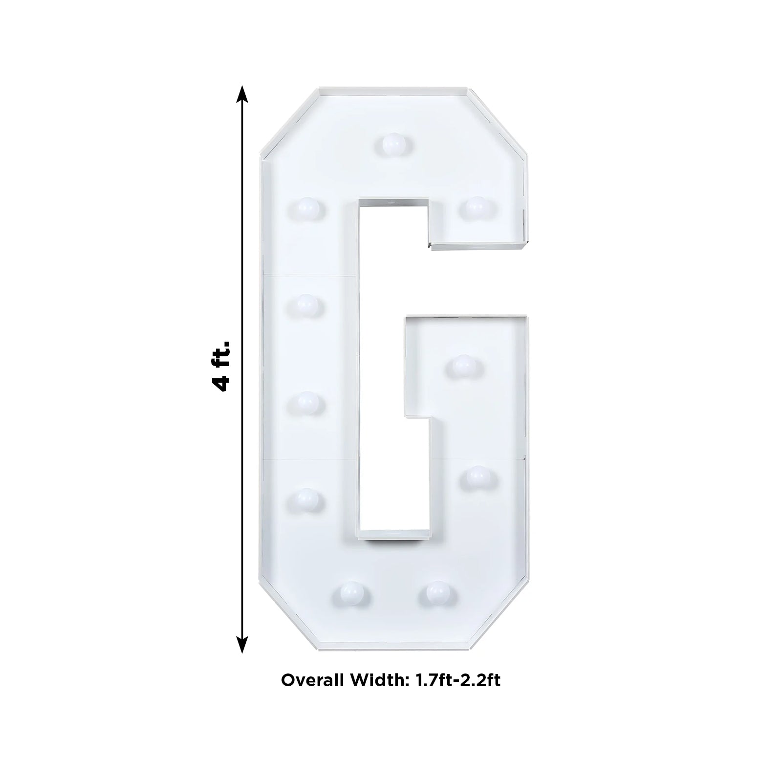 Hot Sale! 4ft White Giant LED Marquee Letter G with 10 Warm White Battery-Operated LEDs, Glue Gun & Sticks