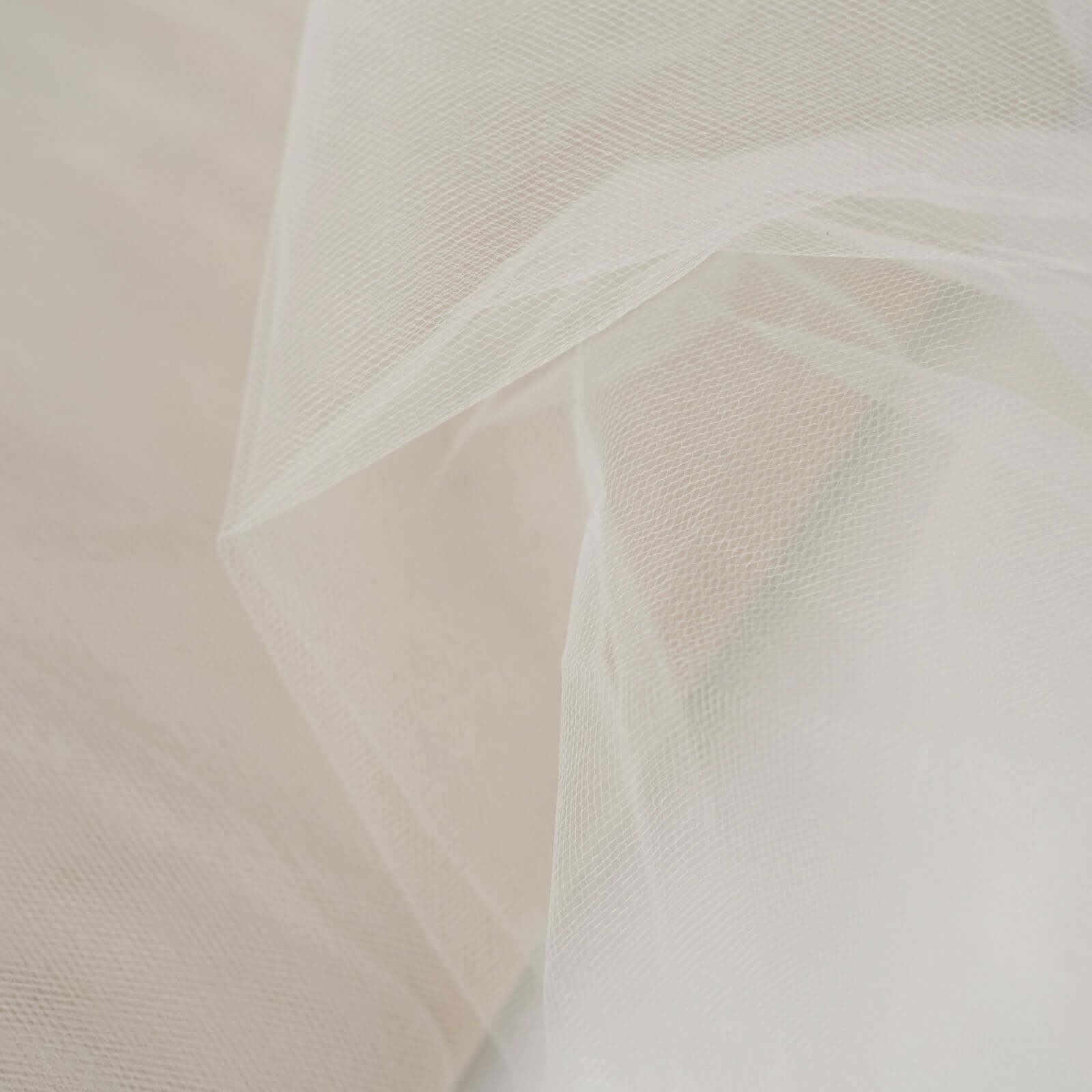 Amazing 54x40 Yards Beige Tulle Fabric Bolt for DIY Crafts and Decor