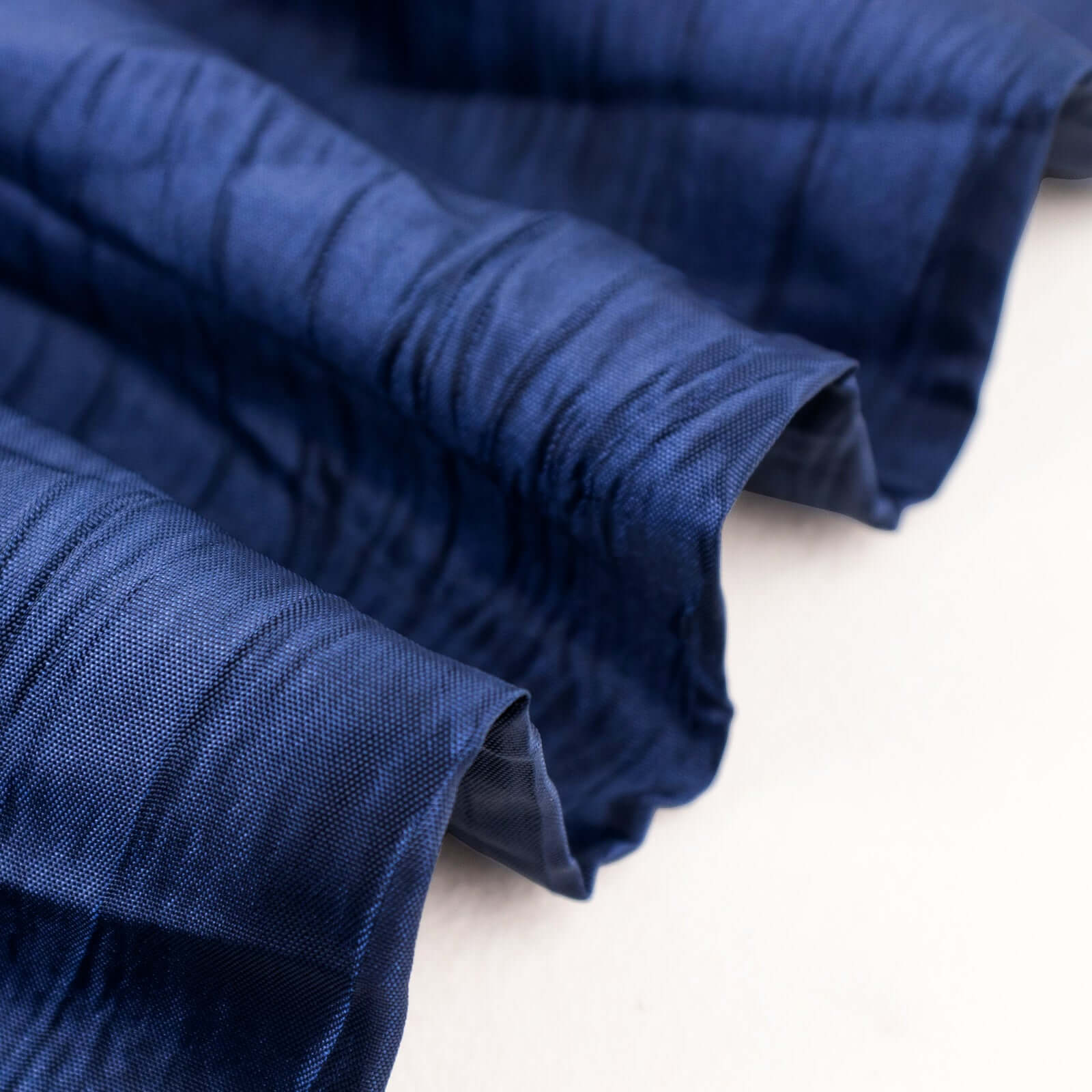 Hot Sale! Navy Blue Accordion Crinkle Taffeta Fabric Bolt, 54 Inches Wide by 10 Yards