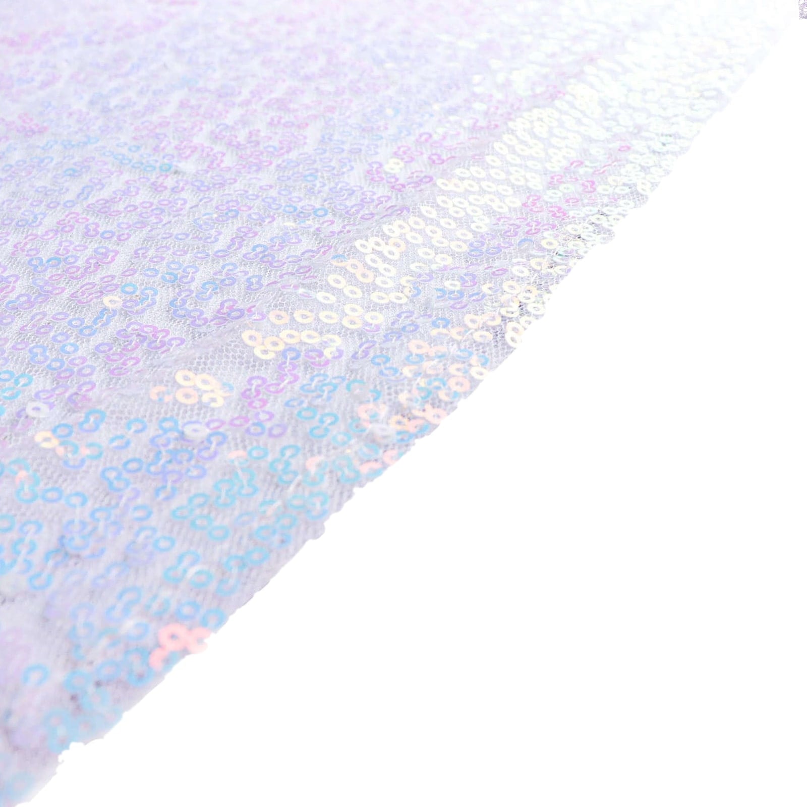 Exclusive Iridescent Blue Sequin Rectangle Tablecloth - 90x156 Seamless Twinkling Table Cover
