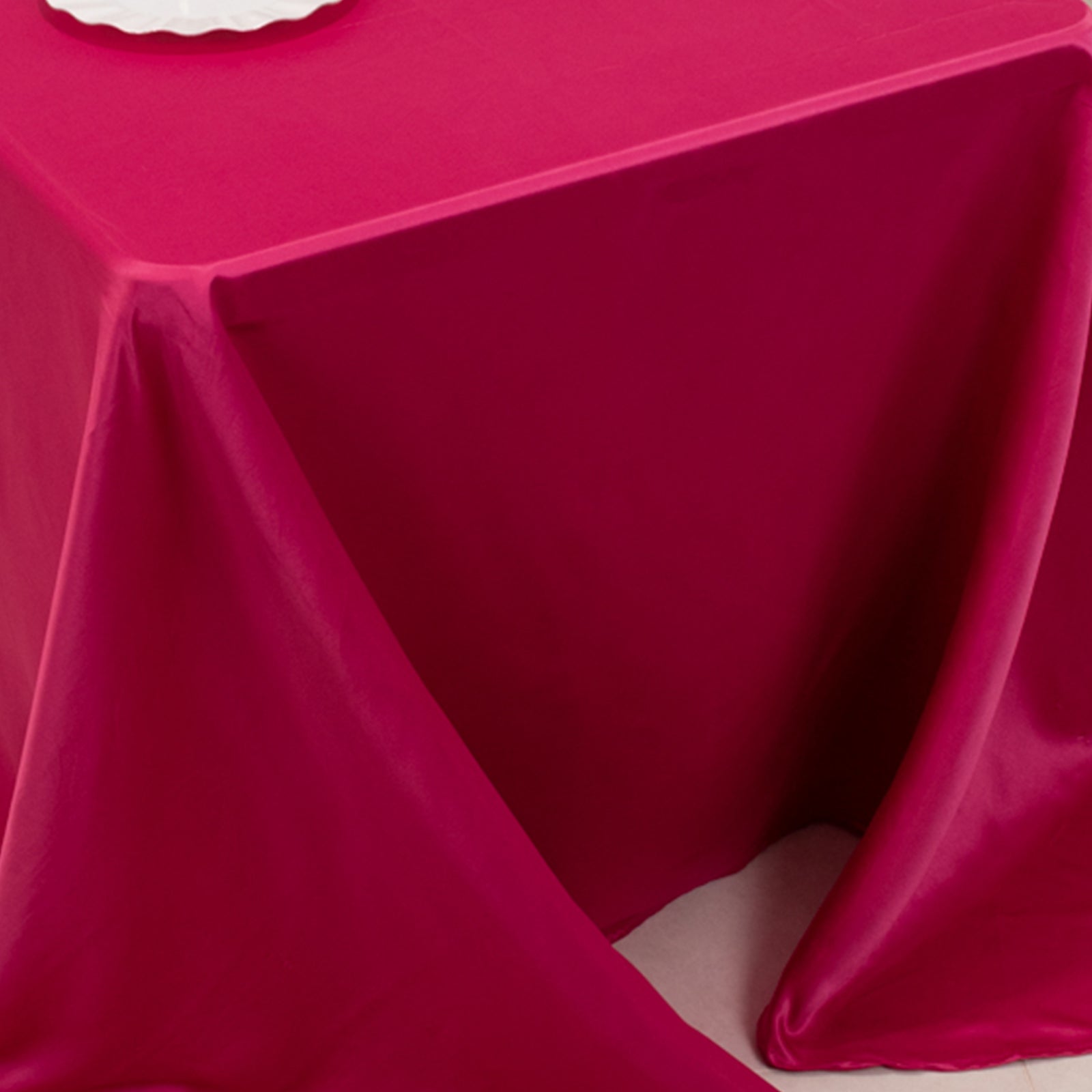 Luxurious Fuchsia Lamour Satin Seamless Rectangle Tablecloth 90x132