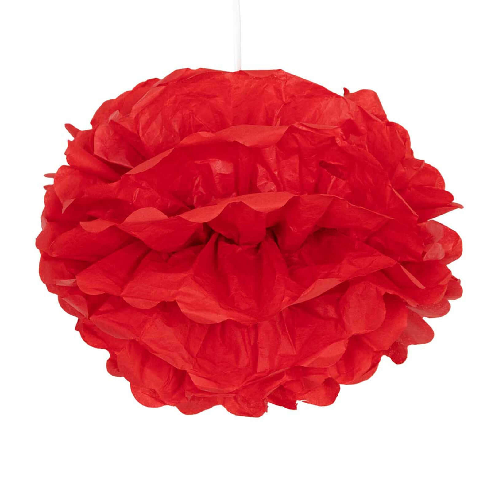 6-Pack 10-Inch Red Tissue Paper Pom Pom Flower Balls for Party Decor