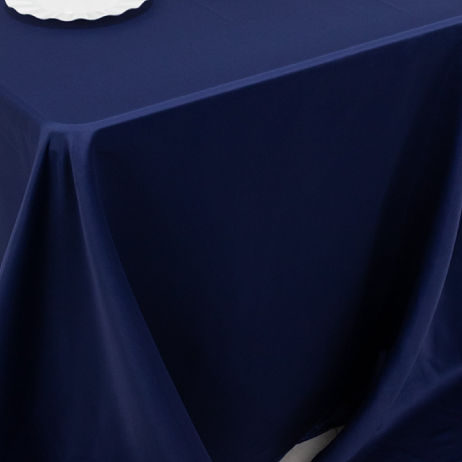 Exclusive Navy Blue Lamour Satin Rectangle Tablecloth 90x132 - Soft, Silk-Like & Durable