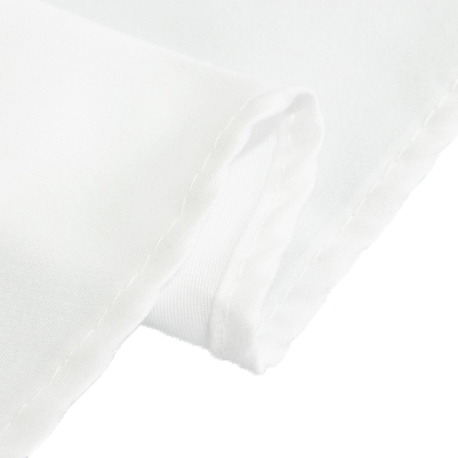 Wrinkle-Resistant 108" White Cotton Blend Round Tablecloth for Various Occasions