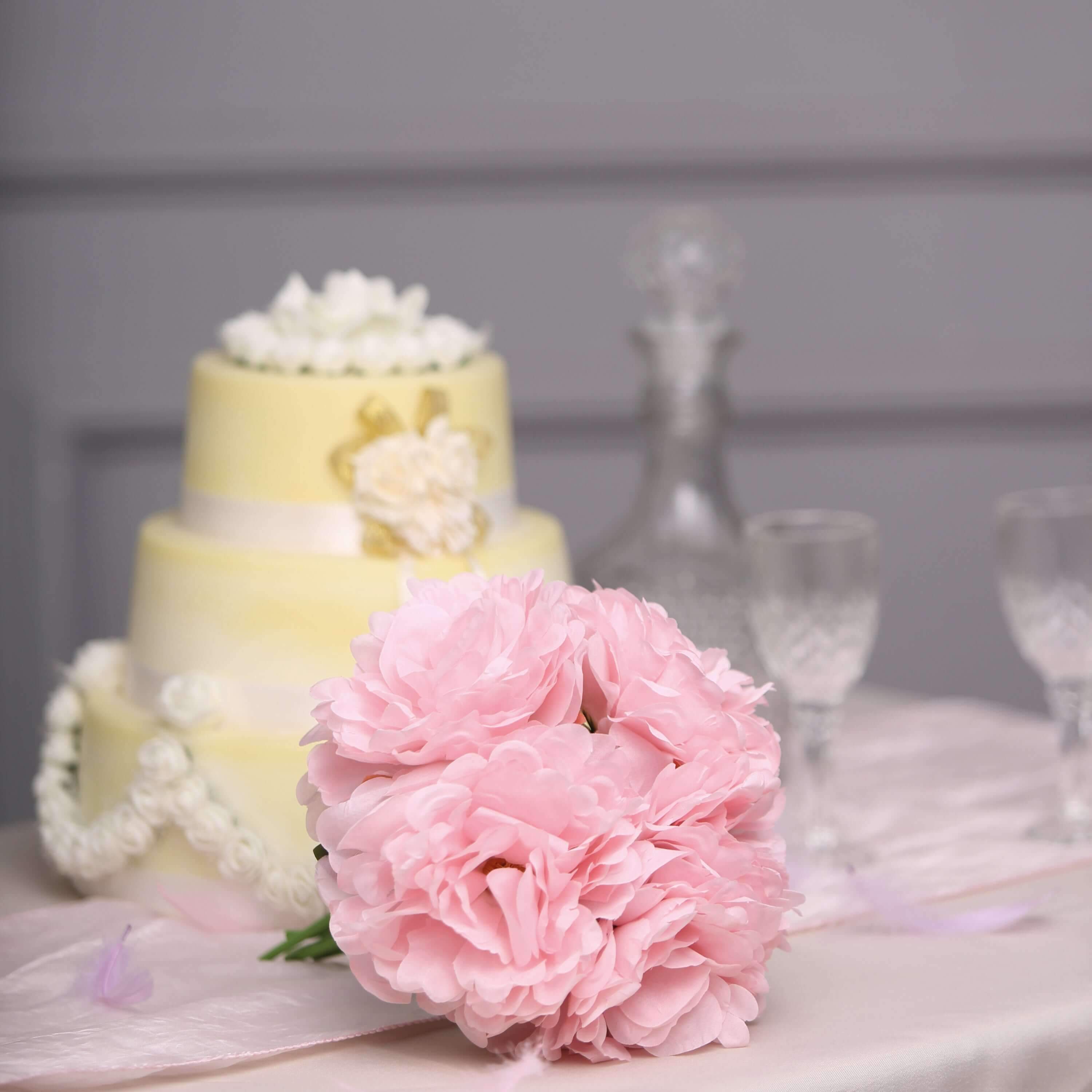11-Piece Pink Real-Touch Artificial Silk Peony Bouquet - Ideal for Various Occasions