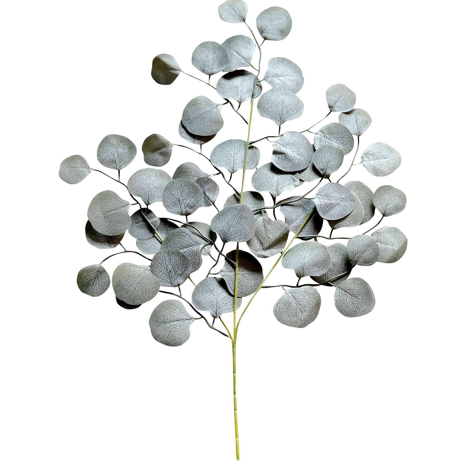 Special Offer! 4-Piece Set of Frosted Green Artificial Silk Eucalyptus Leaf Branches for Decor