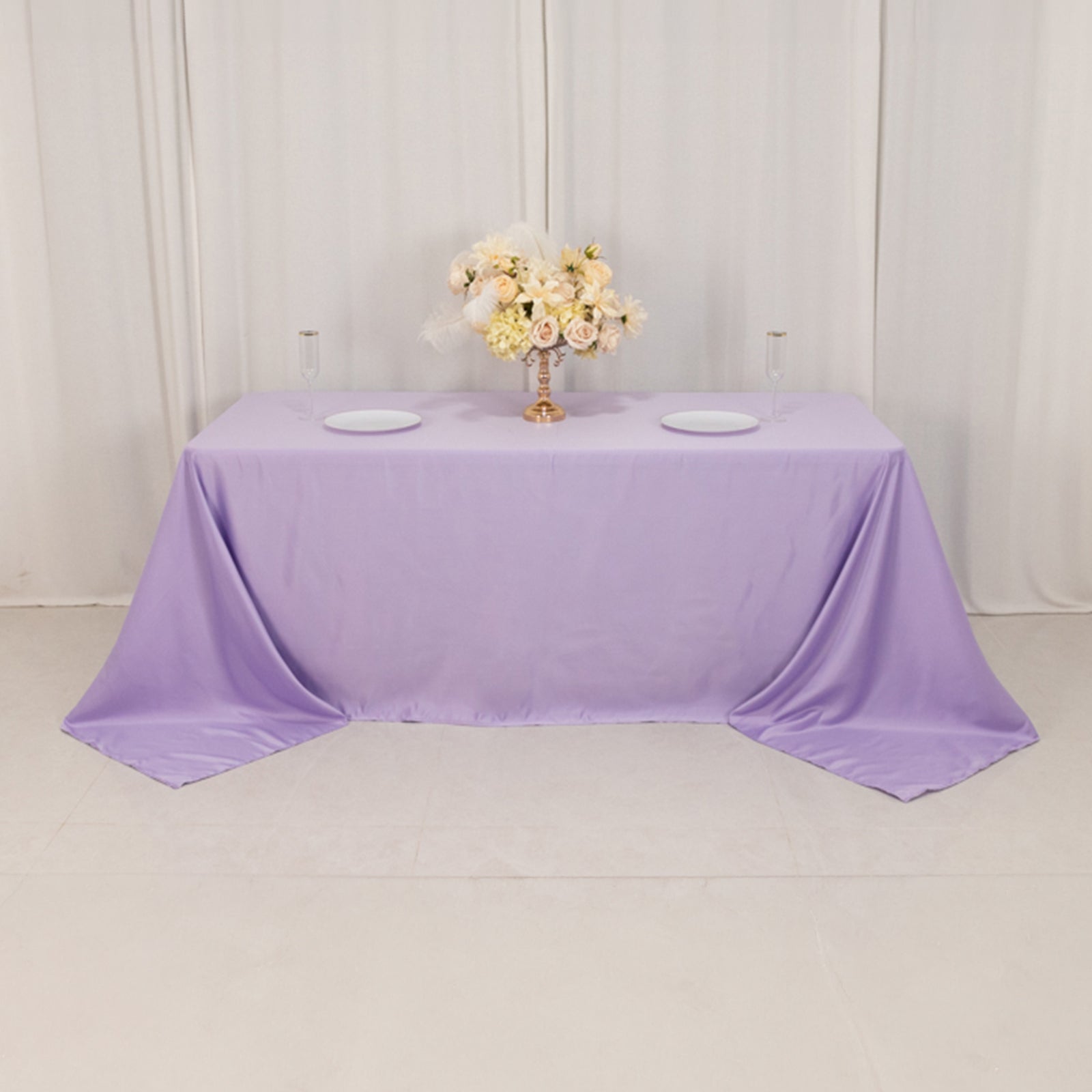 Lavender Lilac Lamour Satin Tablecloth - Soft & Durable, Ideal for Events