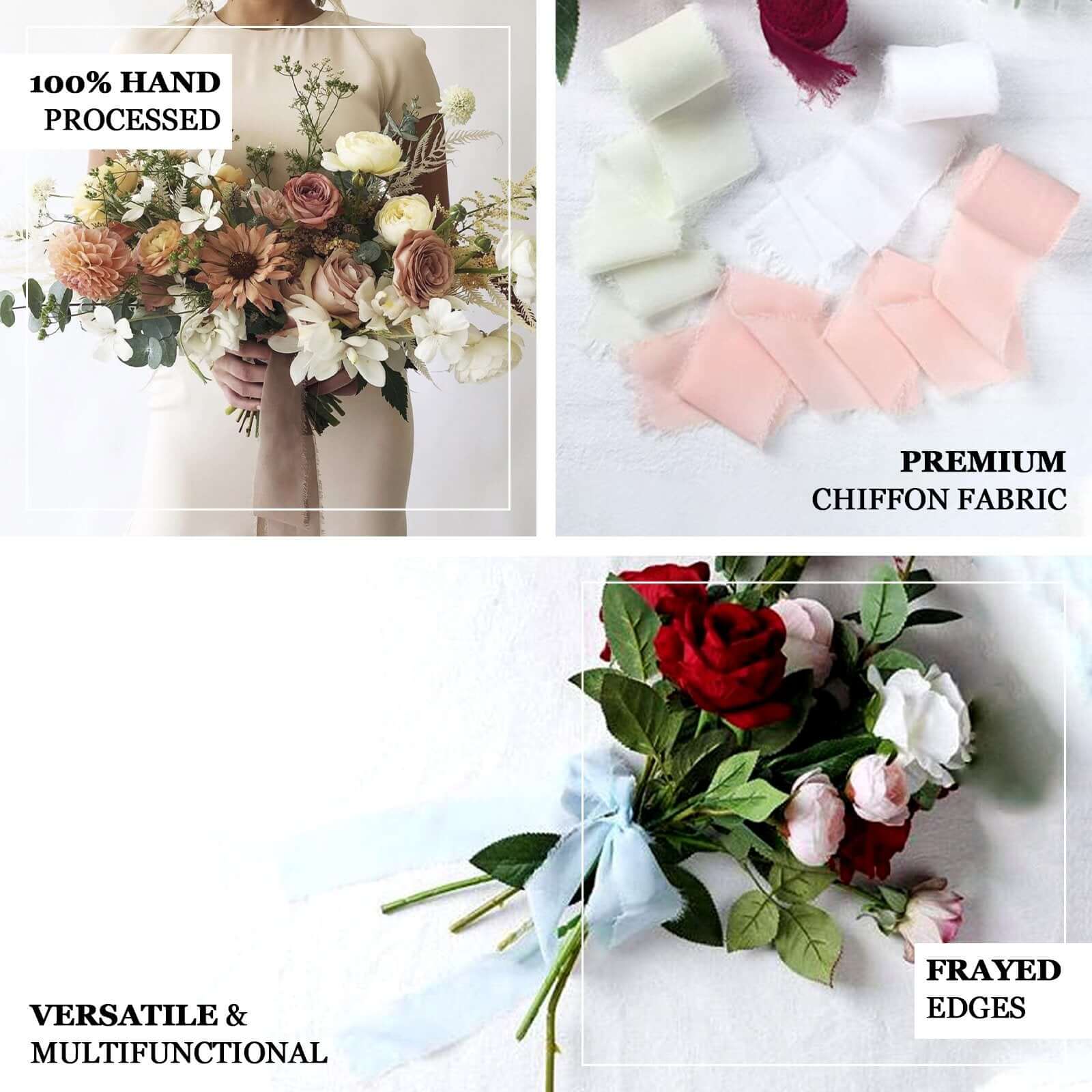 2-Pack Violet Amethyst Silk-Like Chiffon Linen Ribbon Rolls - Ideal for Bouquets & Gift Wrapping