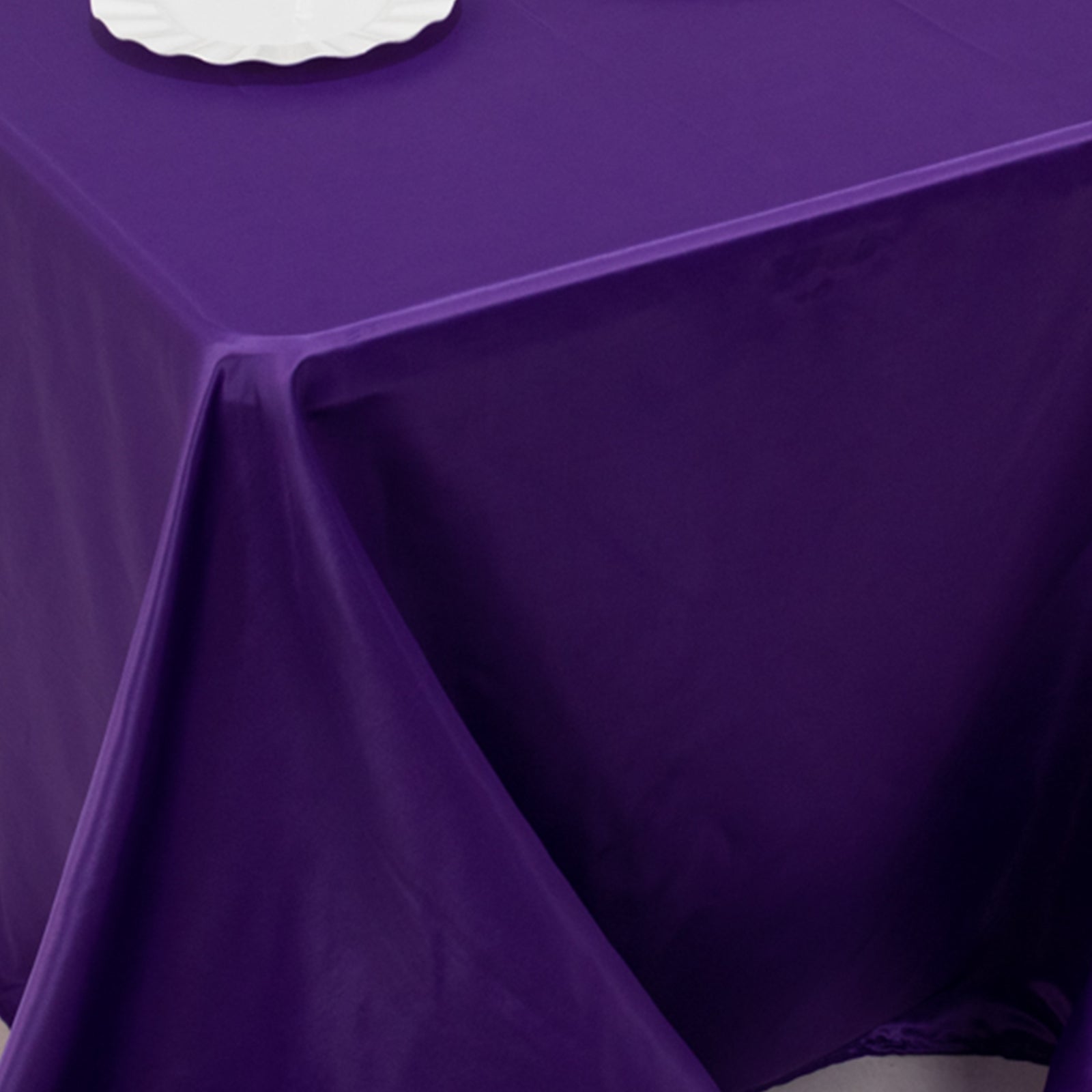 Luxurious Purple Lamour Satin Rectangle Tablecloth, 90x132 - Soft & Silk - like