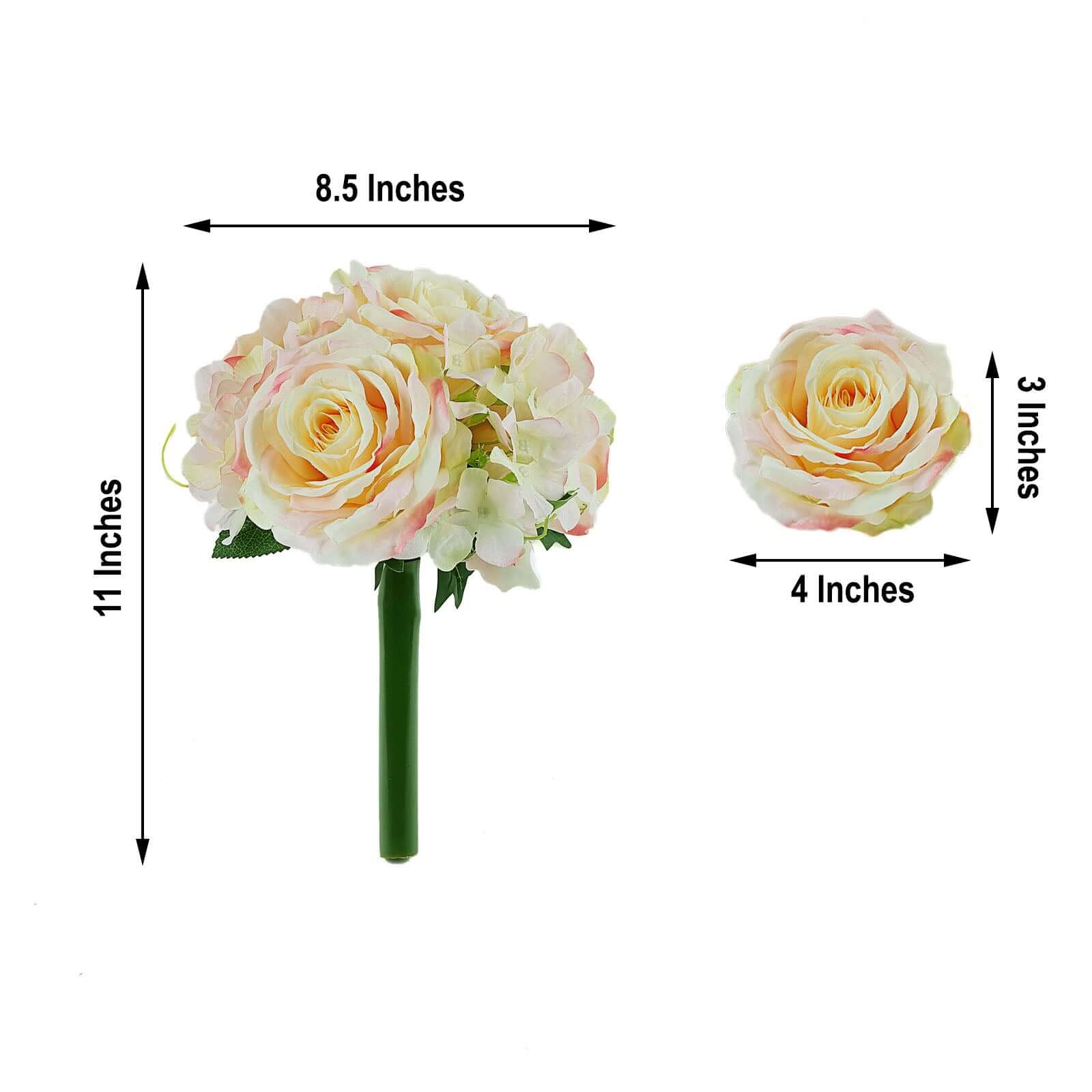 Hot! 2 Pink Artificial Silk Rose and Hydrangea Flower Bouquets