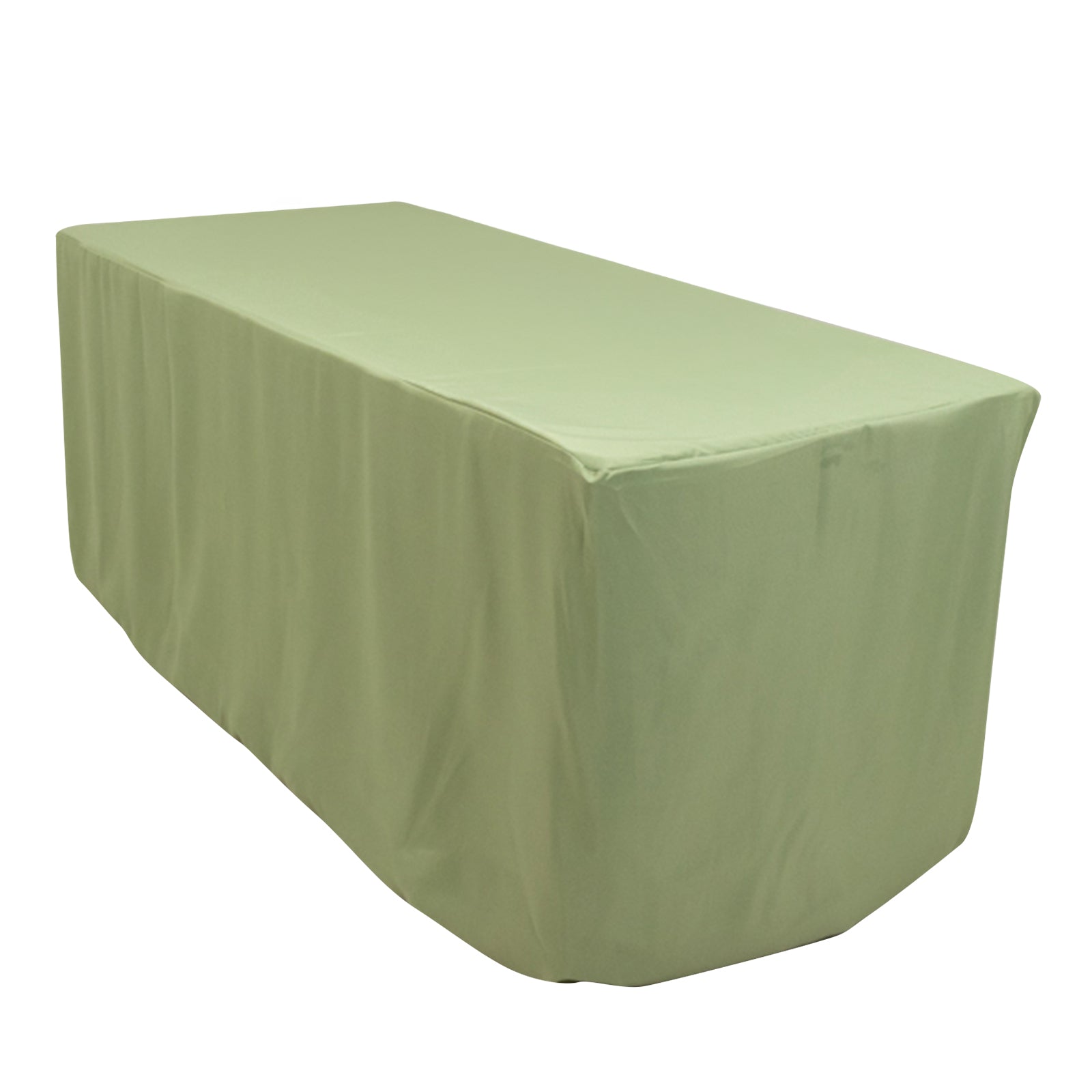 Sale! Durable & Easy - Maintain Sage Green Polyester Fitted Rectangle Tablecloth for 6FT Tables