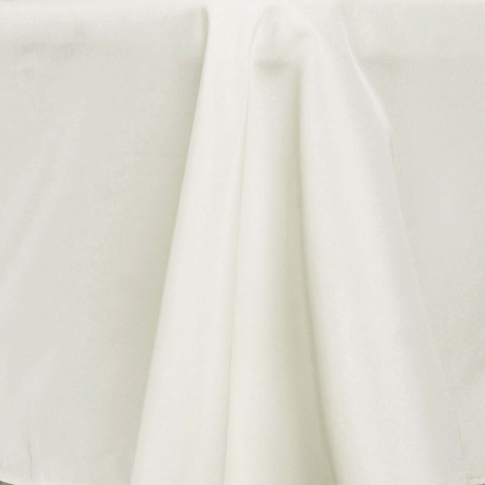 Ivory 90 - Inch Premium Polyester Round Tablecloth: Stain & Wrinkle - Resistant, 220GSM