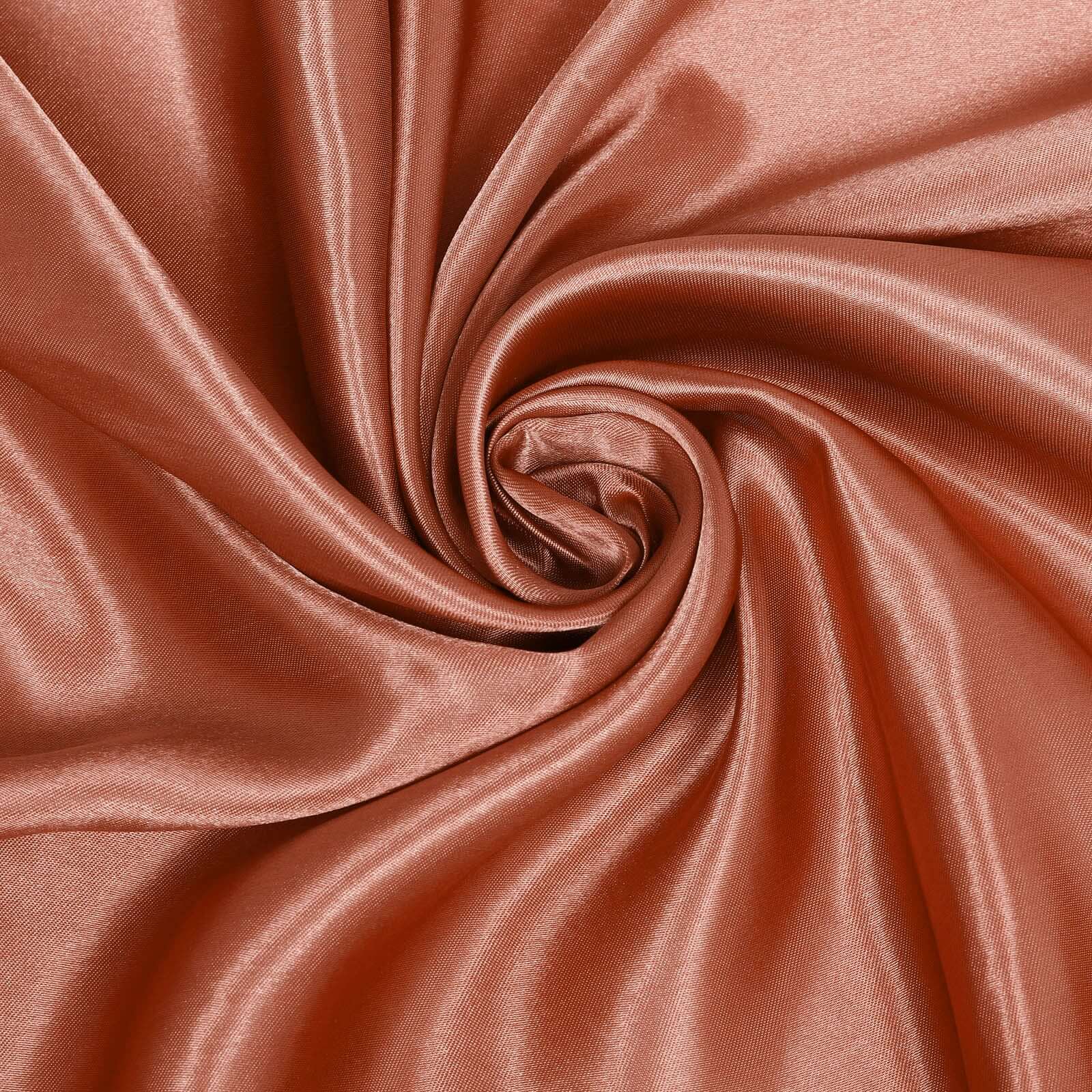 10-Yard 54-Inch Terracotta (Rust) Unfinished Satin Fabric Bolt