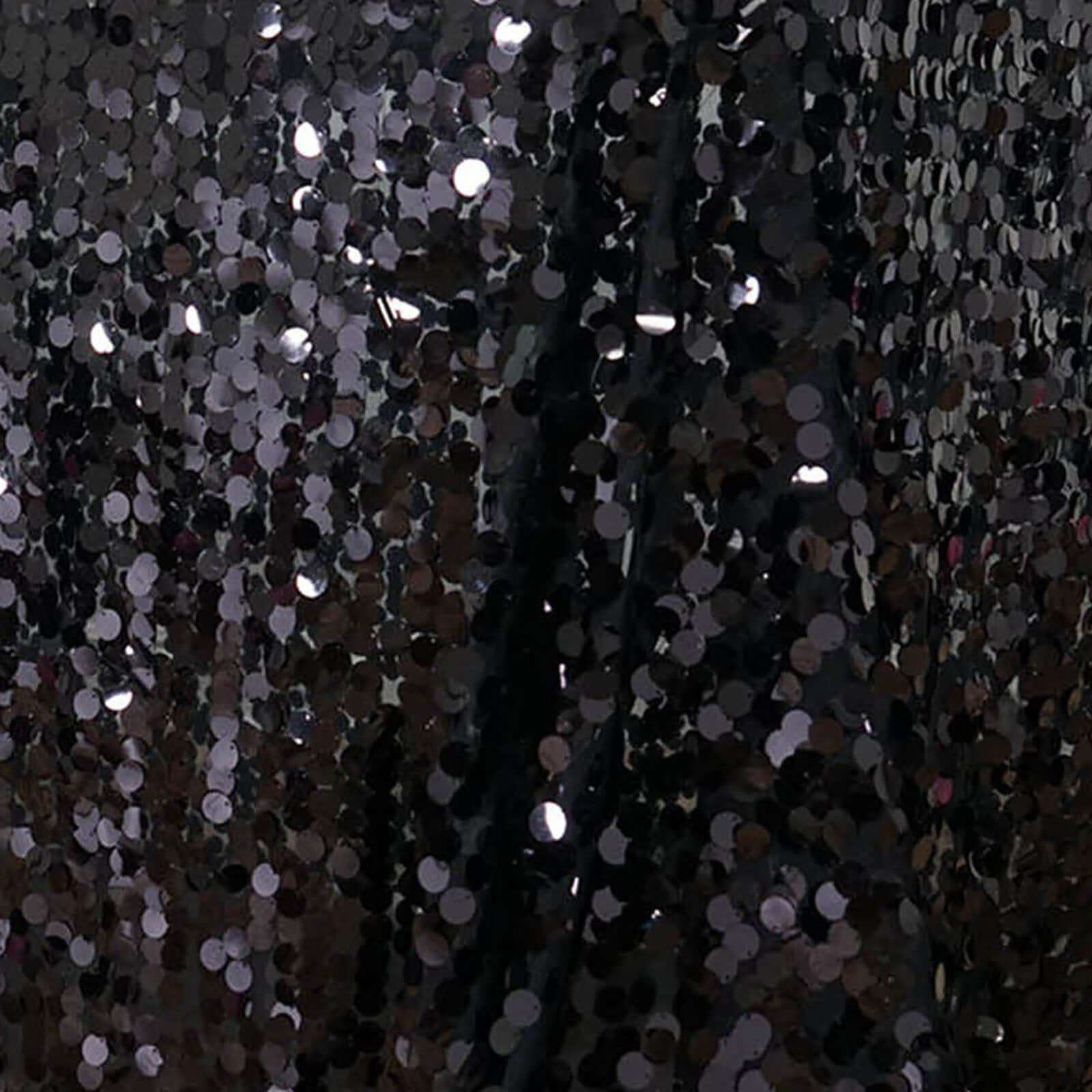 Black Seamless Sequin Rectangle Tablecloth 90x156 - Payette Style