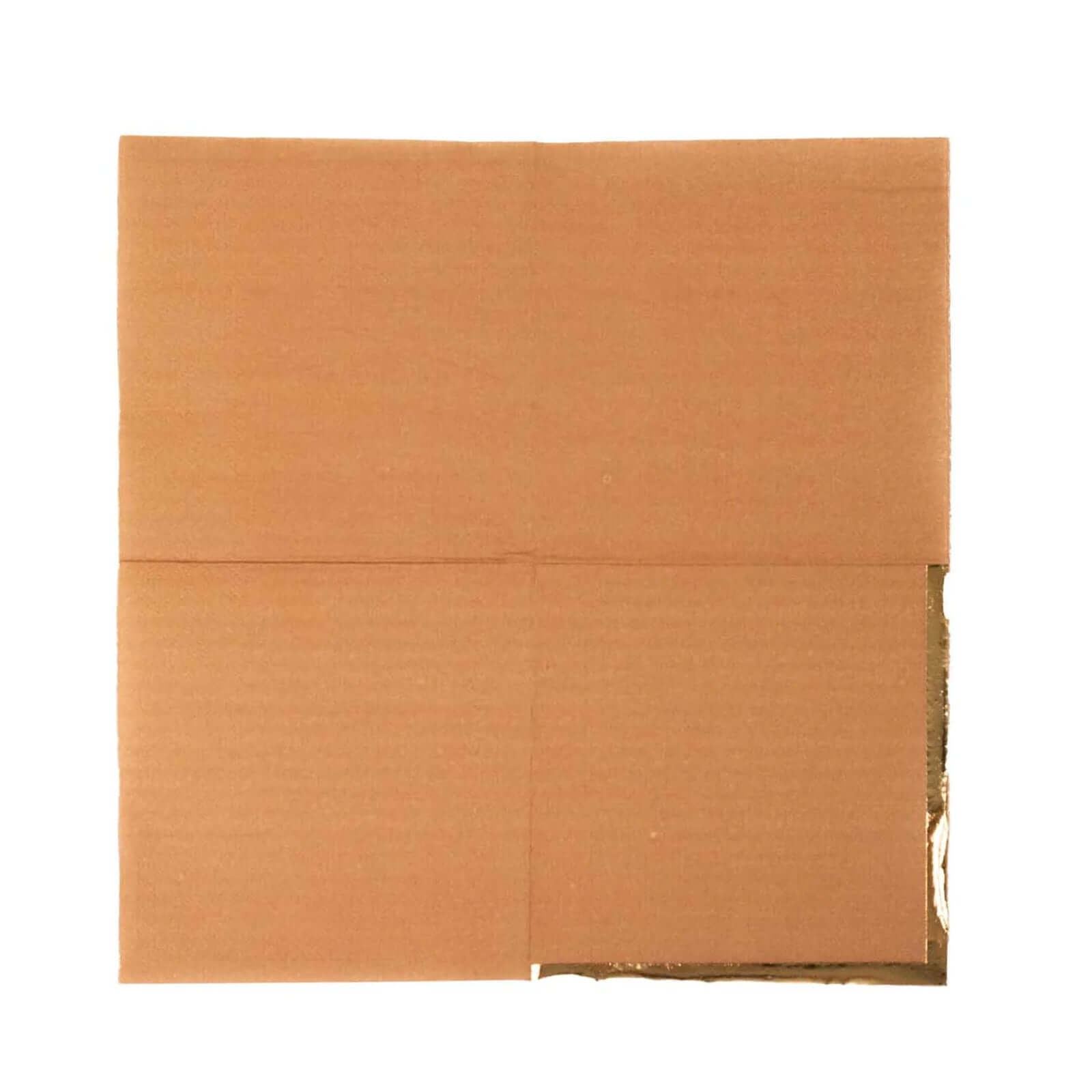 50-Piece 2-Ply Disposable Soft 18GSM Terracotta (Rust) Cocktail Napkins with Gold Foil Edge 5x5