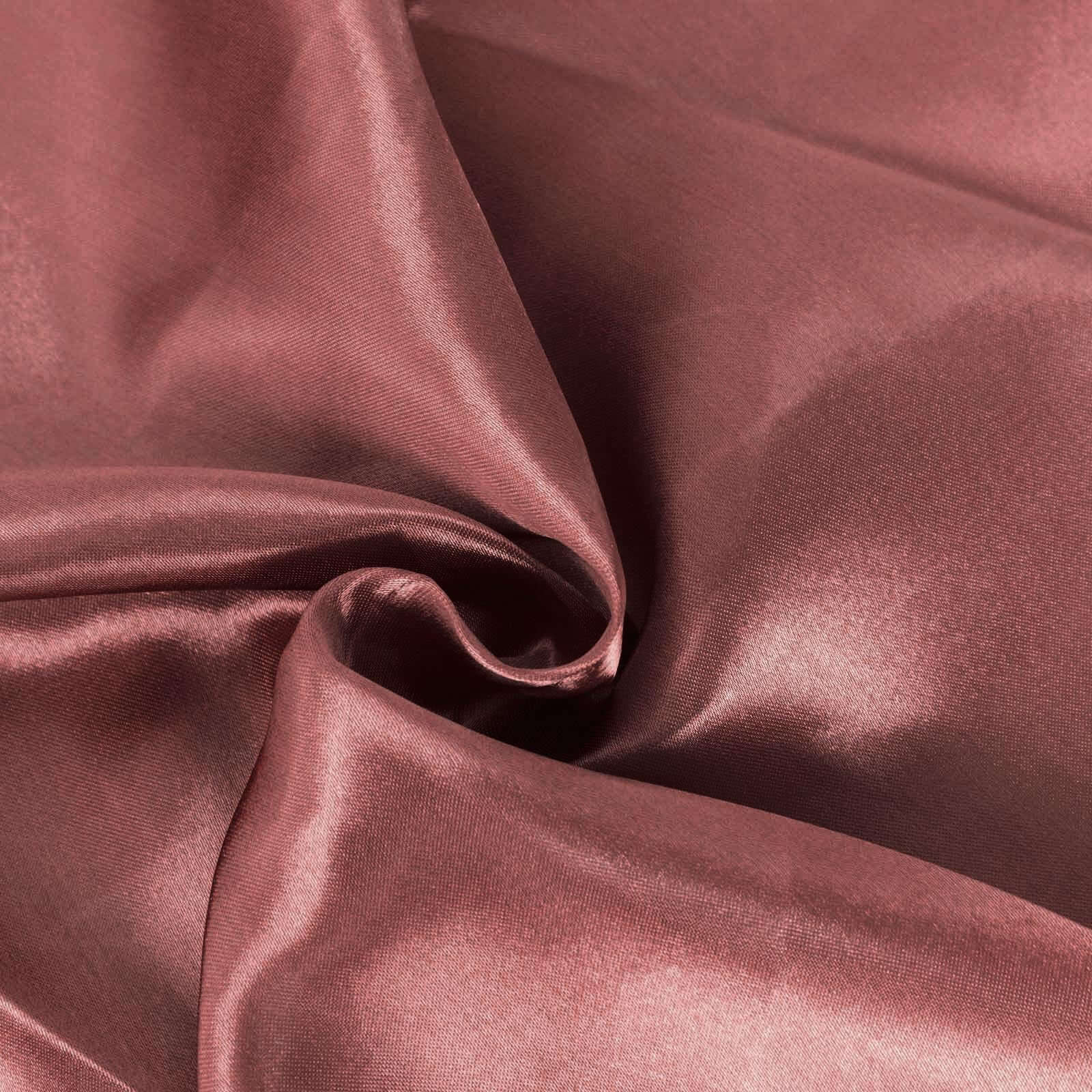 Hot Sale! Smooth and Lustrous Satin Table Cover in Cinnamon Rose, 60x102 Rectangular Tablecloth