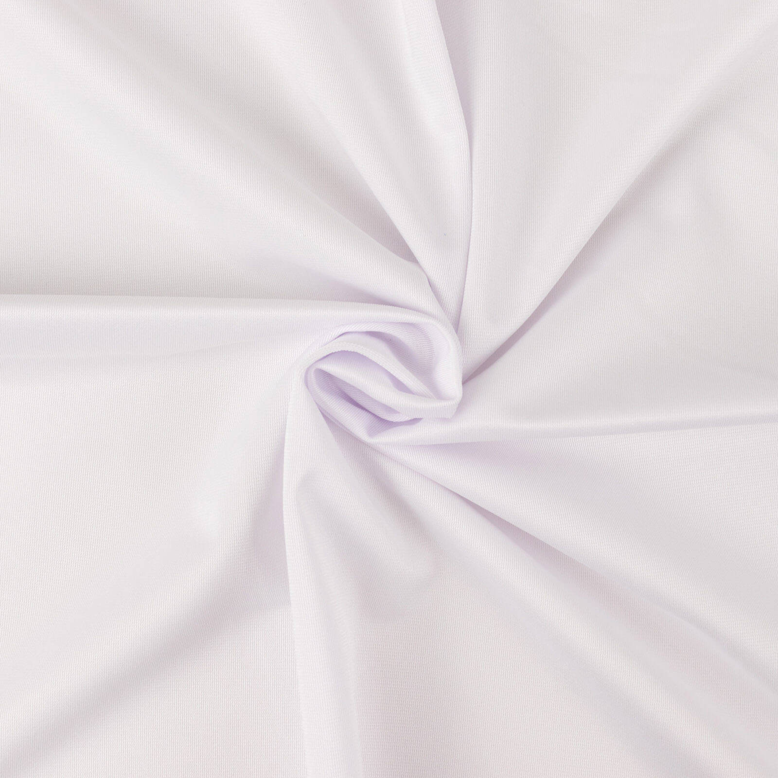Premium White 70x70 Scuba Polyester Tablecloth - Wrinkle & Stain Free for Weddings & Banquets