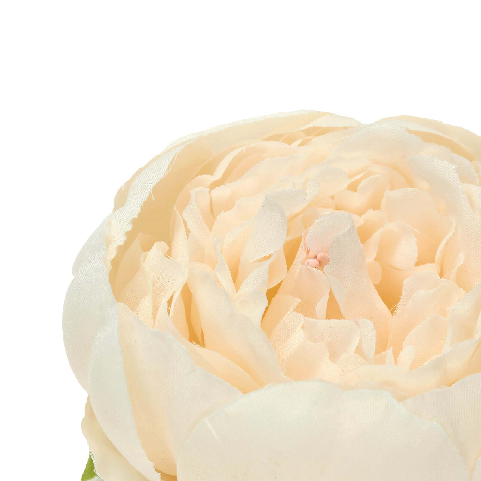 10-Pack Beige Artificial Peony Flower Heads - Ideal for DIY and Events