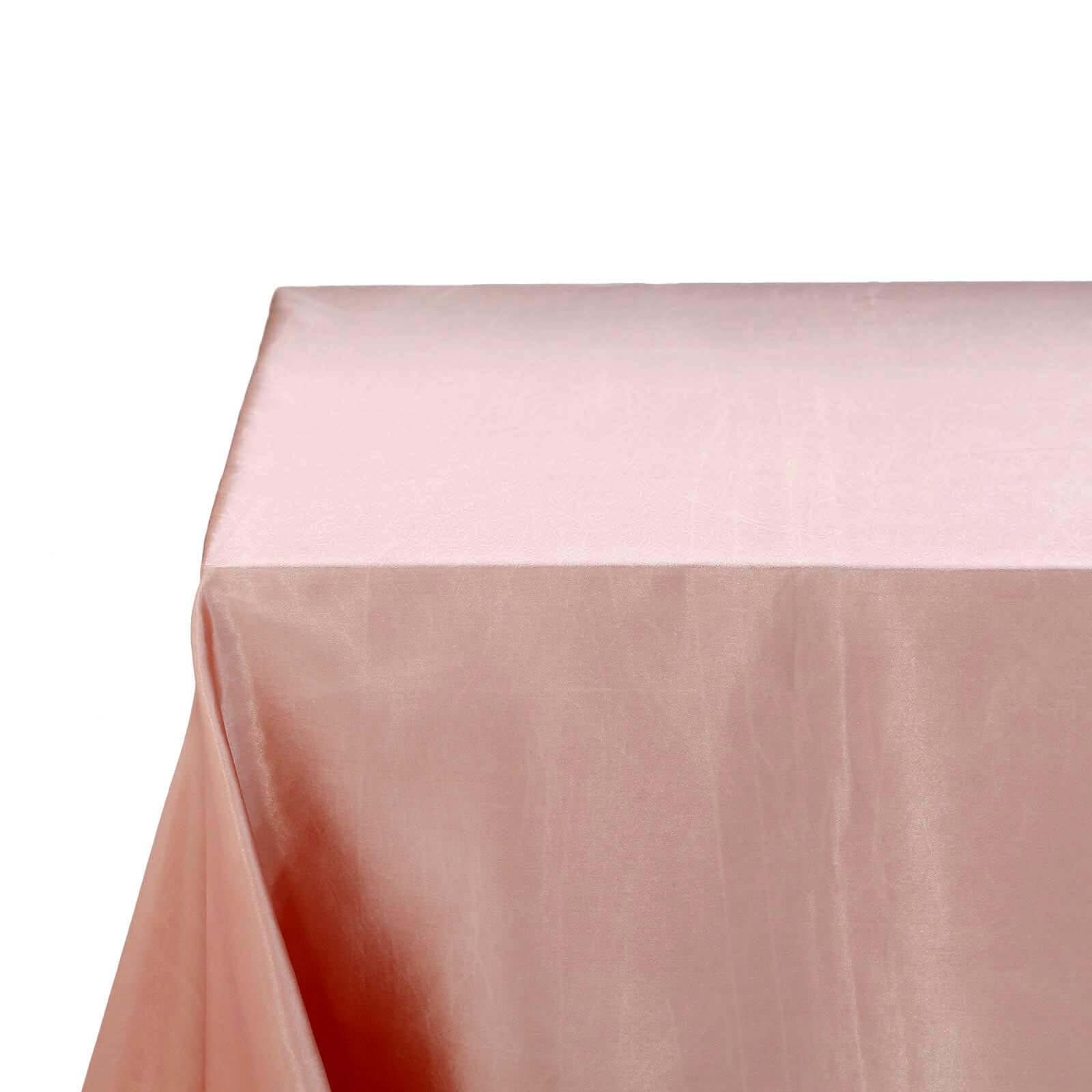 Dusty Rose Satin Rectangular 60x102 Tablecloth - Smooth & Lustrous Cover