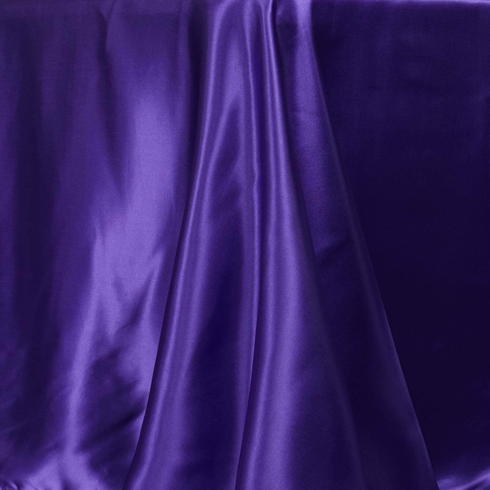 Exclusive Purple Seamless Satin Tablecloth 90x156