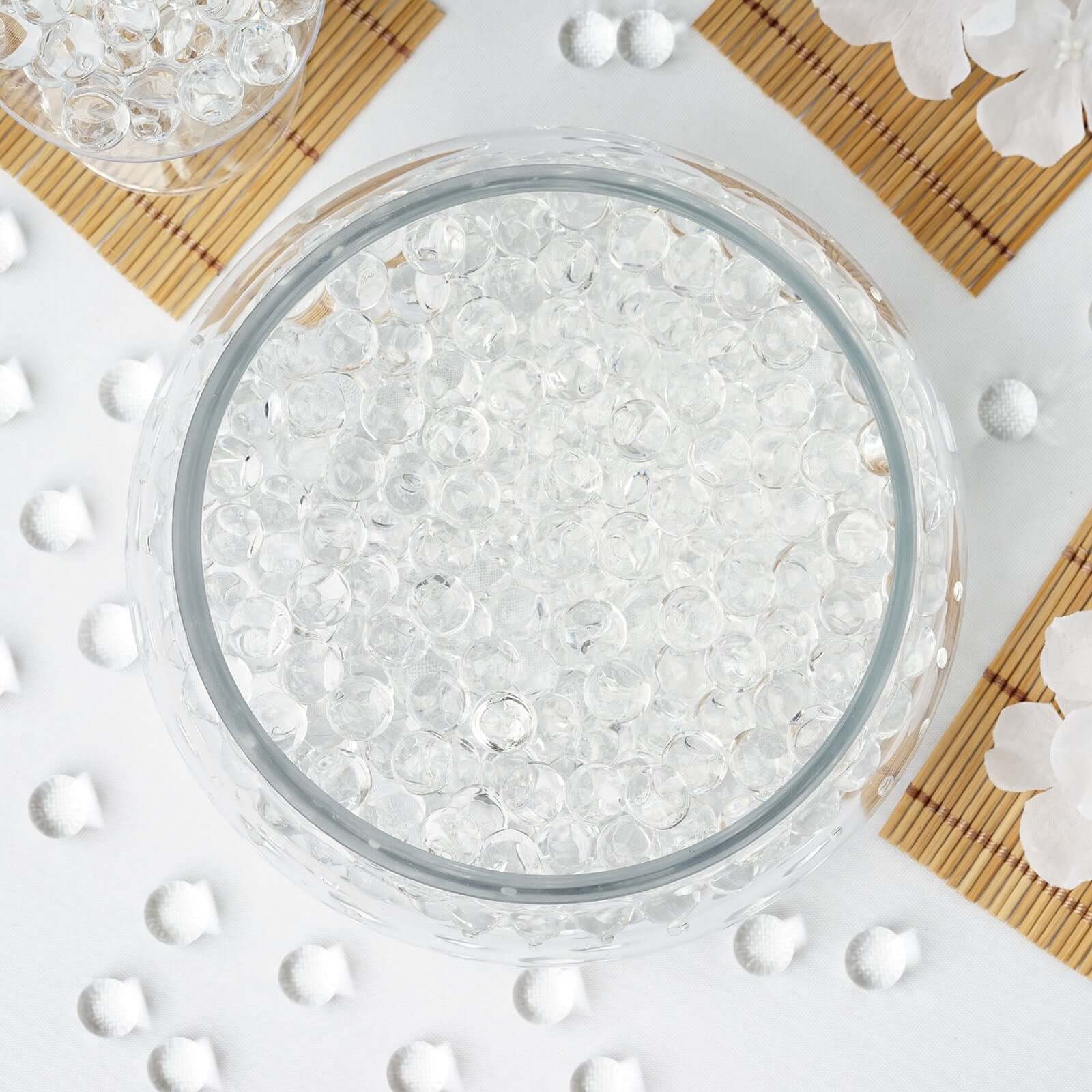 10g Clear Large Nontoxic Water Gel Beads - Ideal Vase Filler for Floating Candles & Floral Displays