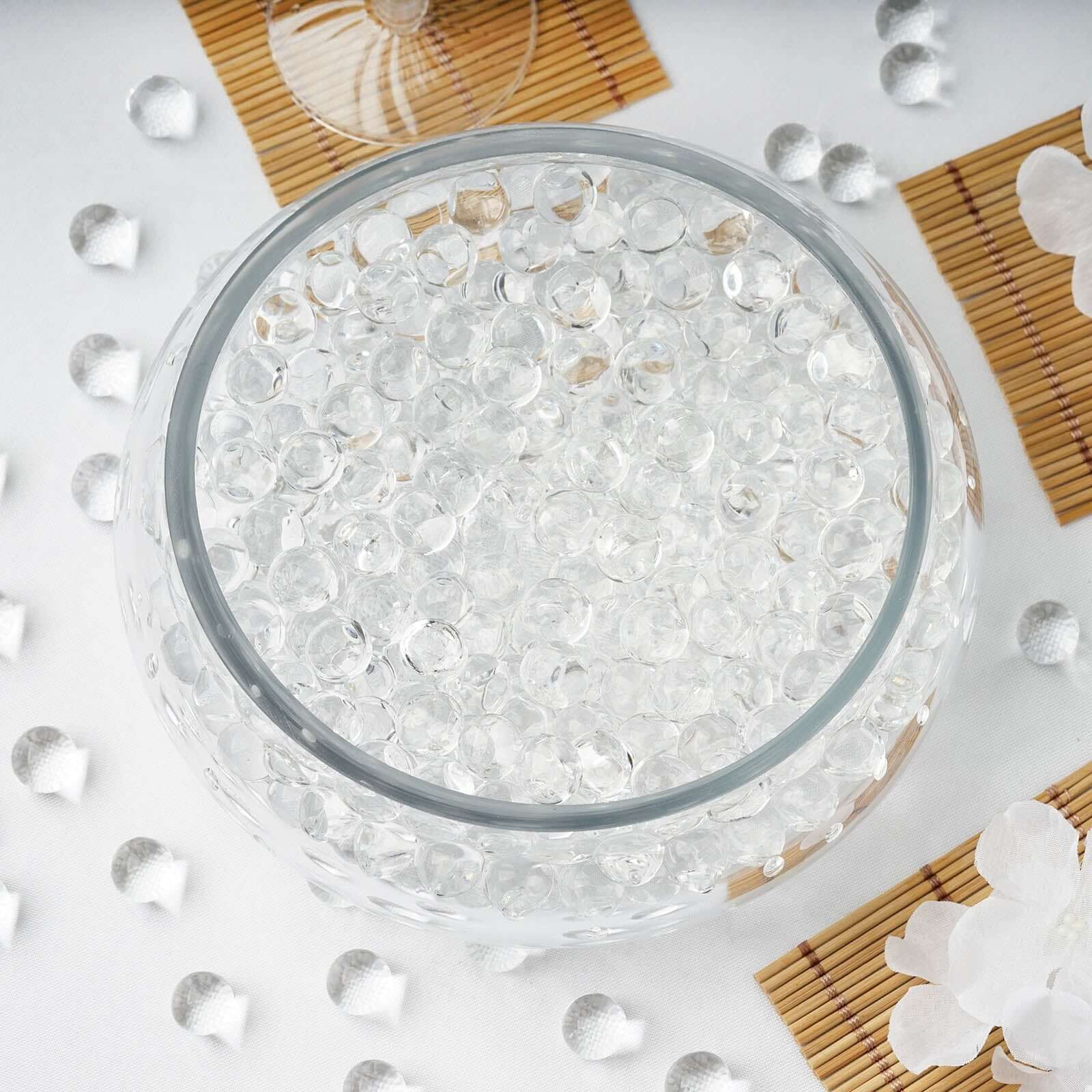 10g Clear Large Nontoxic Water Gel Beads - Ideal Vase Filler for Floating Candles & Floral Displays