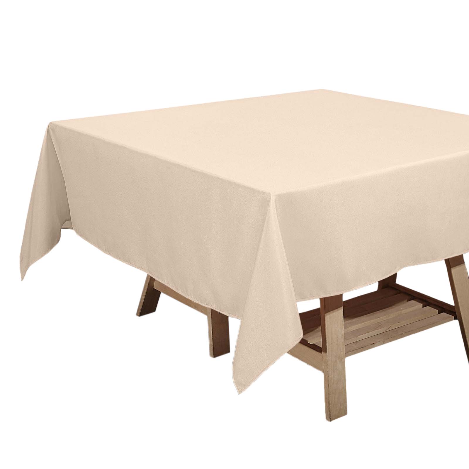 Polyester Square 70x70 Tablecloth Nude - Wrinkle-Resistant & Durable Table Cover