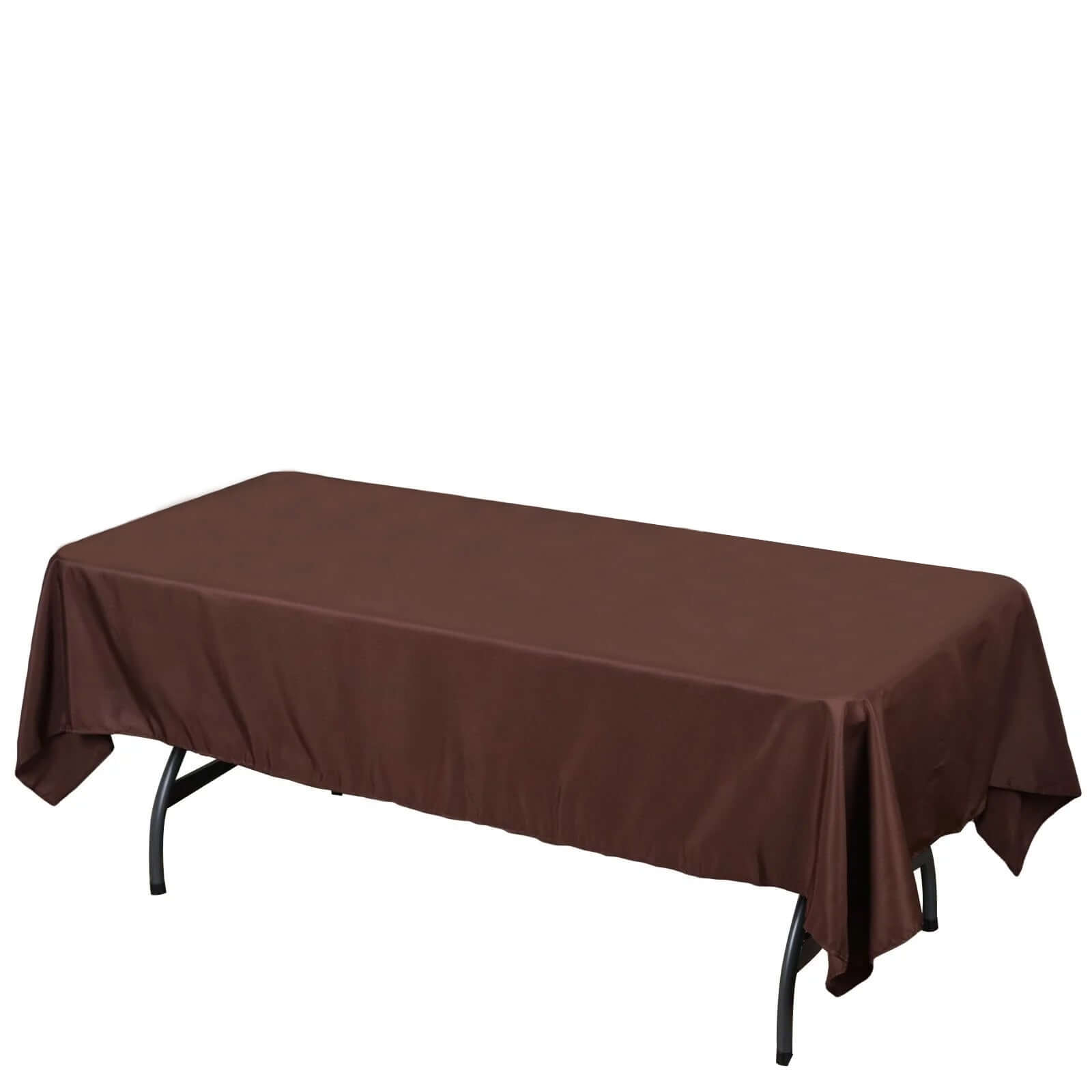 Chocolate 60x126 Rectangle Polyester Wrinkle-Resistant Table Cover