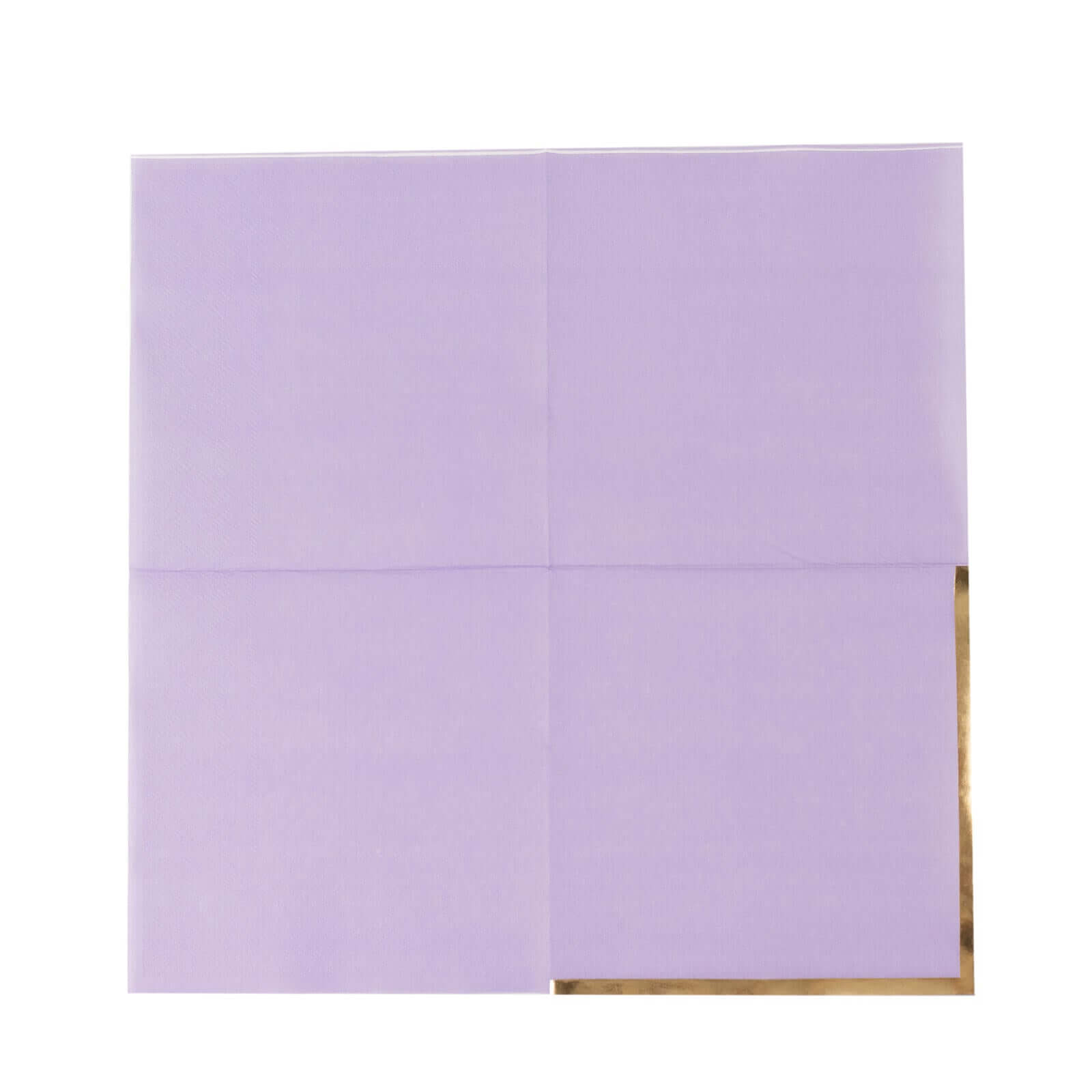 Get 50-Pack Disposable 2-Ply Lavender Cocktail Paper Napkins with Gold Foil Edge for Events