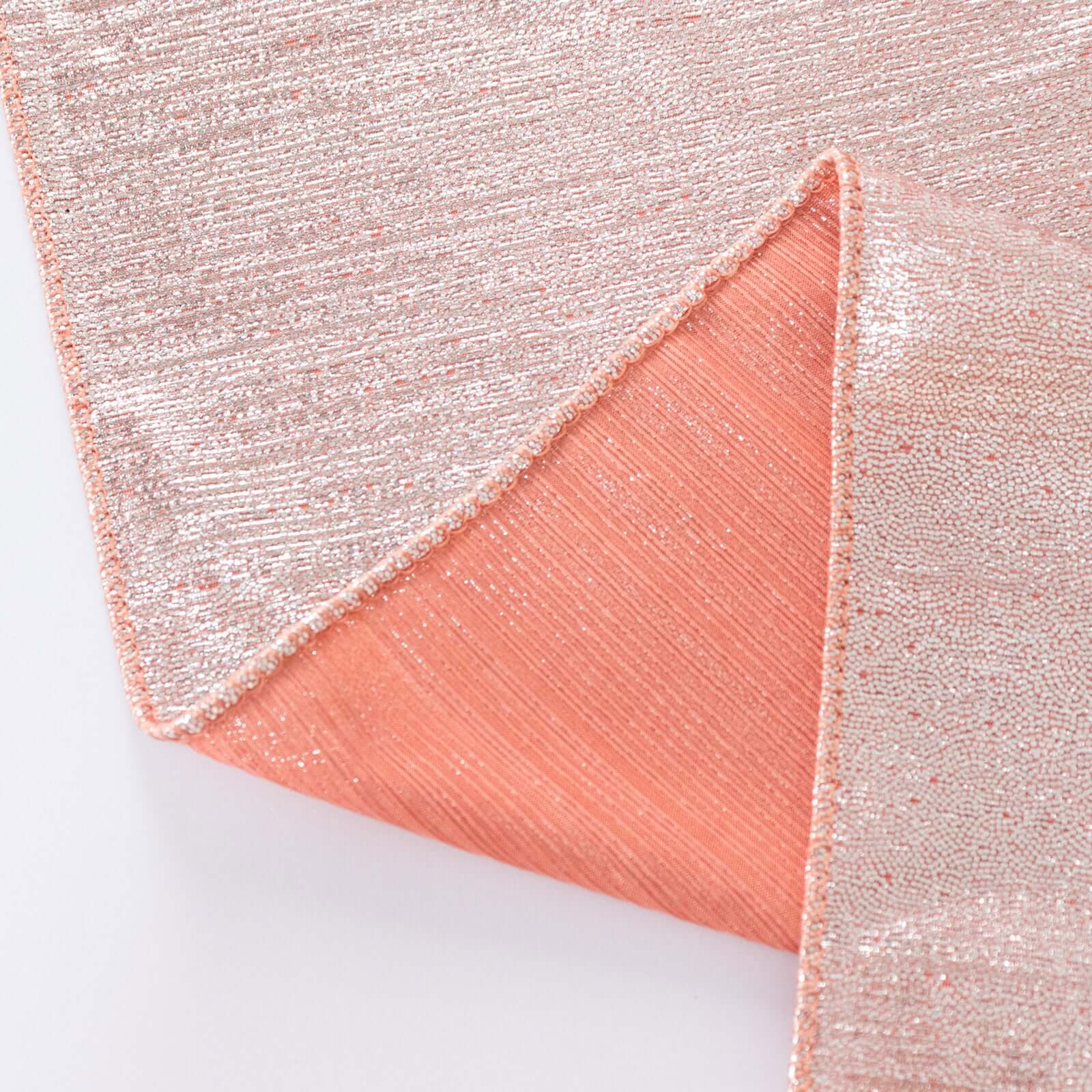 Sparkling Rose Gold Sequin Dots Polyester Rectangle Tablecloth - Wrinkle-Free & Reusable