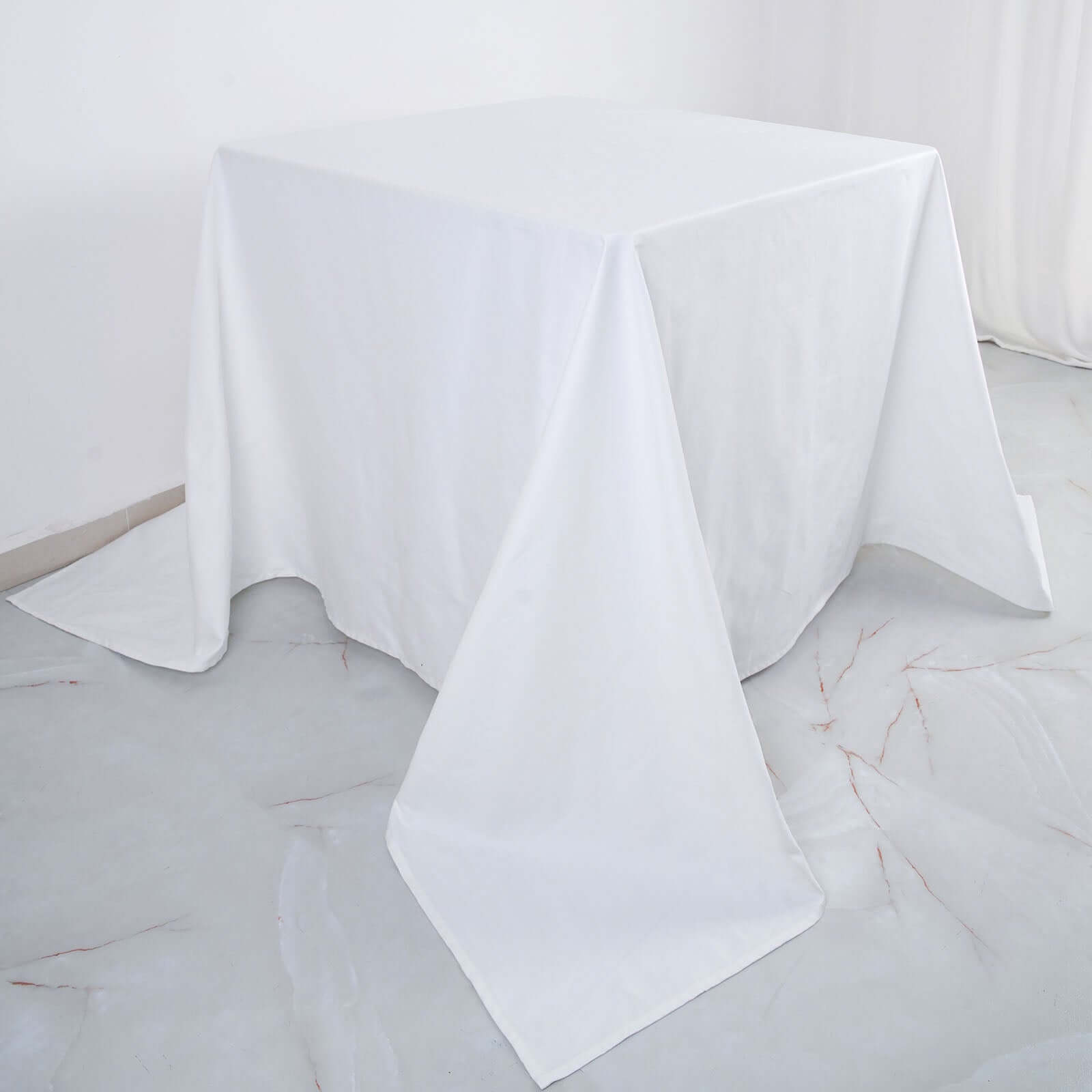 Exclusive 100% Cotton 90x90 White Square Tablecloth - Soft, Breathable & Sophisticated