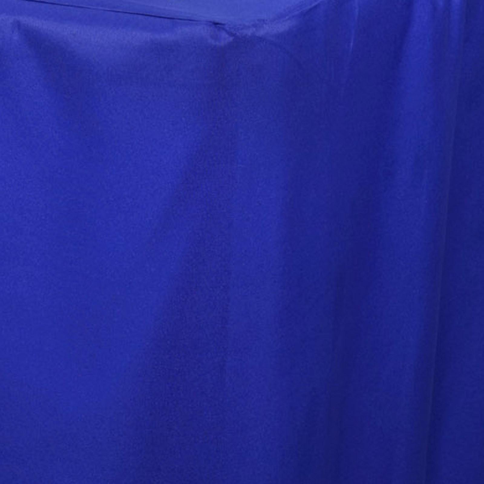 Royal Blue Fitted Polyester Rectangle Tablecloth - Durable, Easy - Care for 6FT Tables