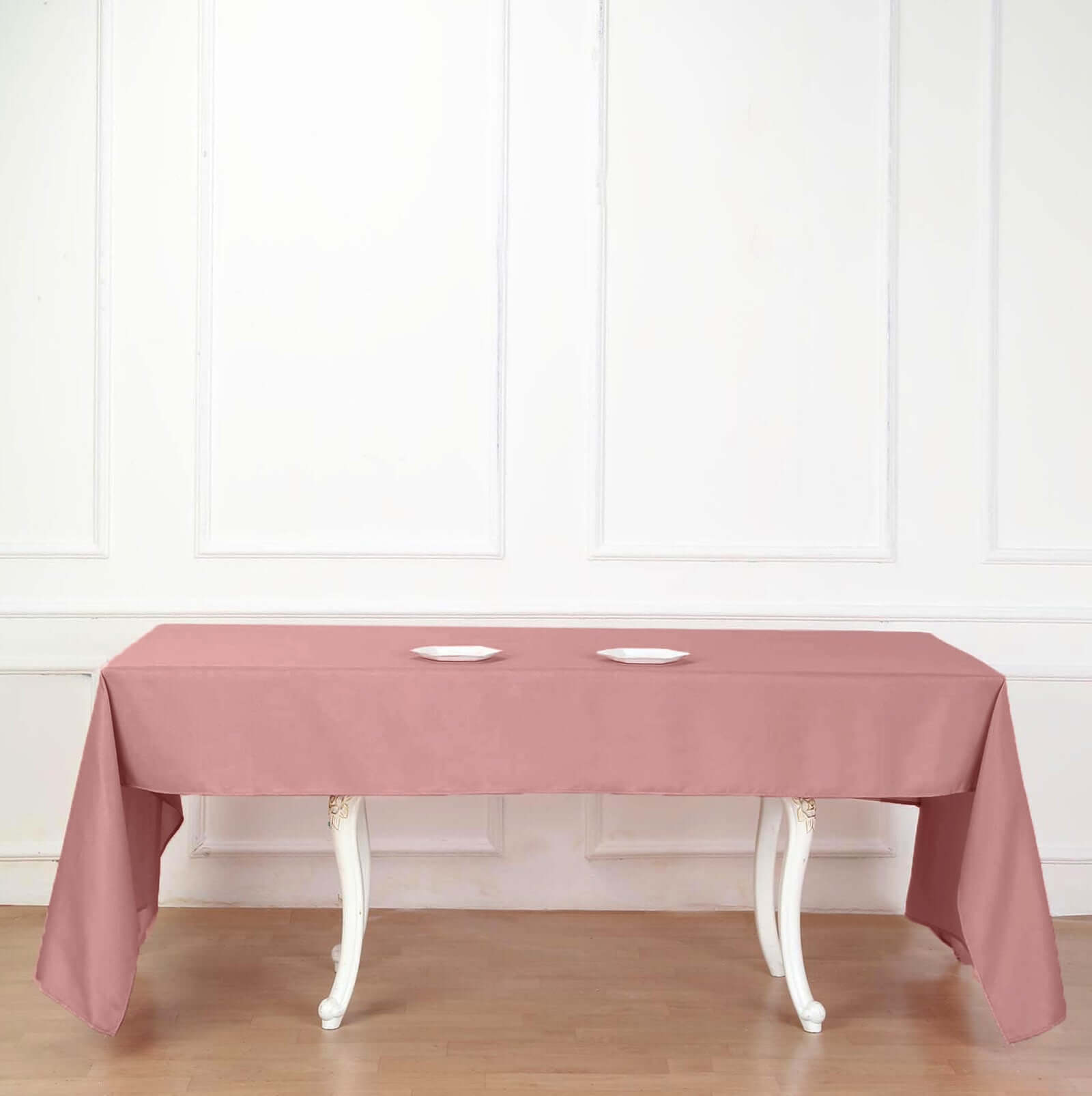 Durable and Stylish Dusty Rose Polyester Rectangle Tablecloth, 60x102 - Perfect for Any Occasion