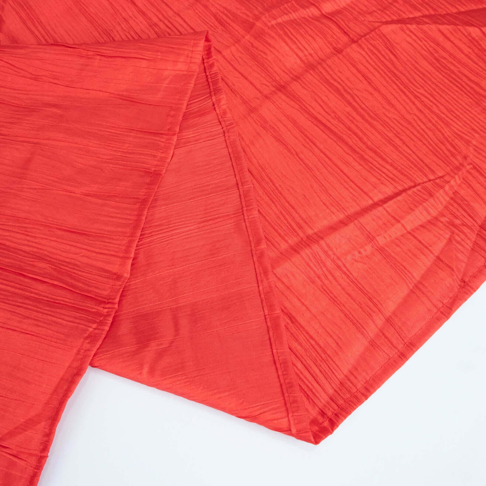 Hot Deal! Red Crinkle Taffeta 72x72 Square Table Overlay