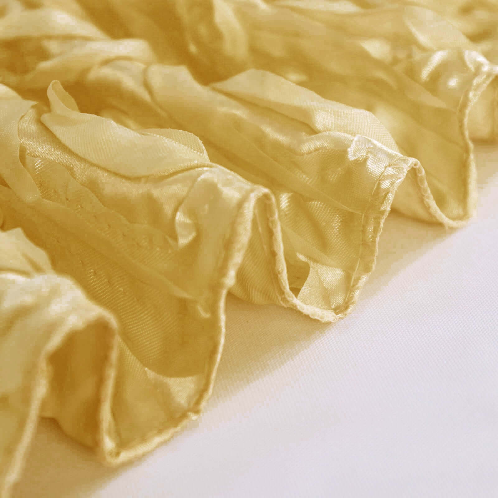 Champagne Satin 72x72 3D Rosette Square Table Overlay - Great for Events