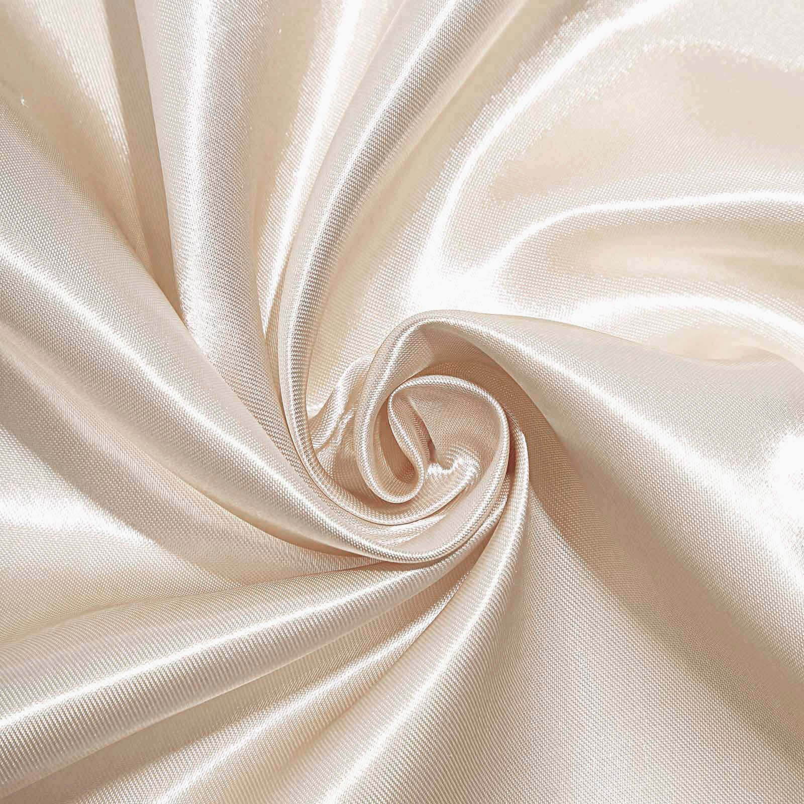 Beige Satin 60x60 Square Table Overlay - Smooth & Silky Table Cover, Great Deal