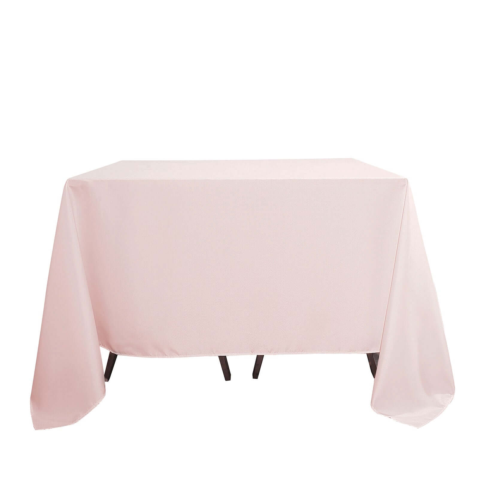 Wrinkle-Resistant & Durable Blush 90x90 Polyester Square Tablecloth