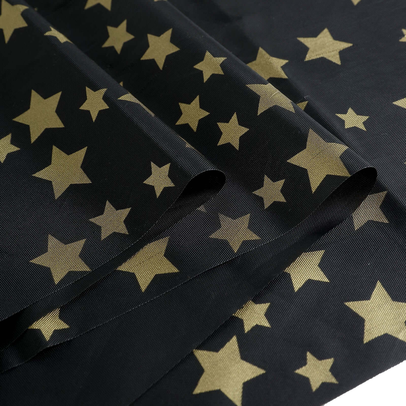 5-Pack Premium Disposable PVC Table Covers: Black Rectangle with Gold Stars, 54x108