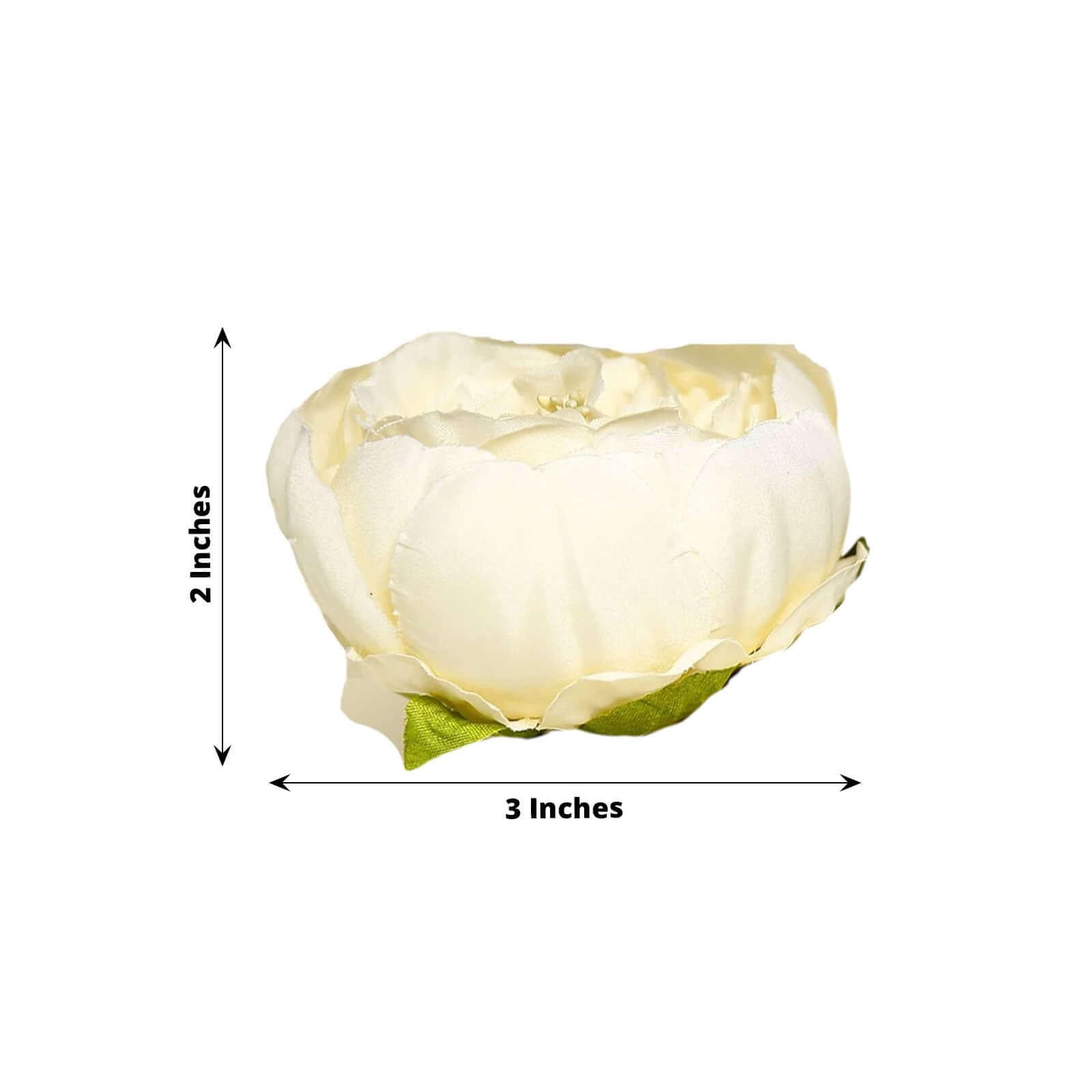 10-Pack Beige Artificial Peony Flower Heads - Ideal for DIY and Events
