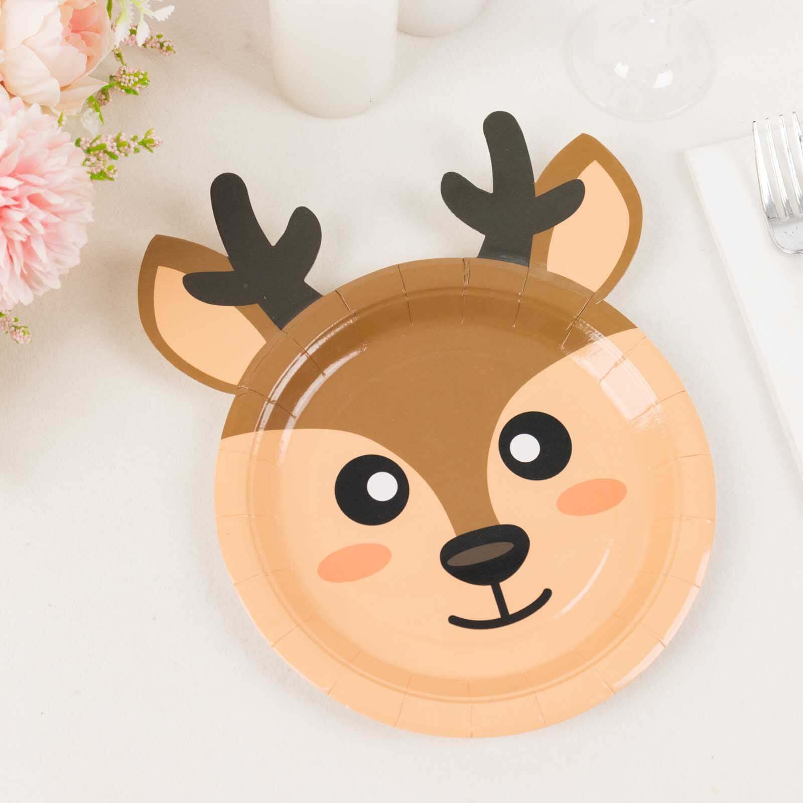 Great Deal! Set of 25 Disposable Paper Round Plates with Assorted Jungle Animal Prints for Themed Parties