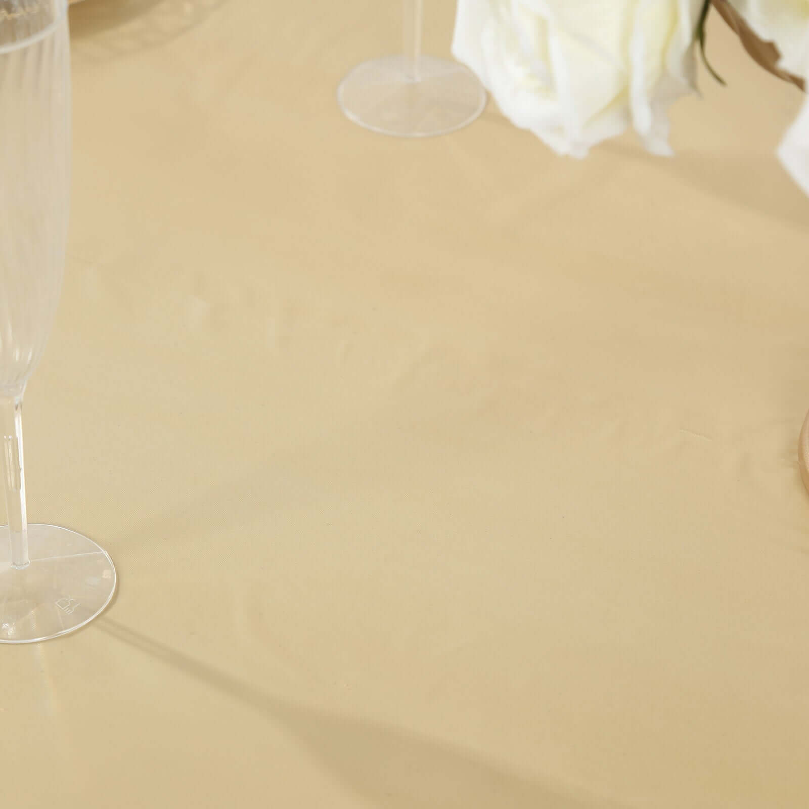 Customizable Gold Plastic Table Cover Roll with Slide Cutter, 54x300ft