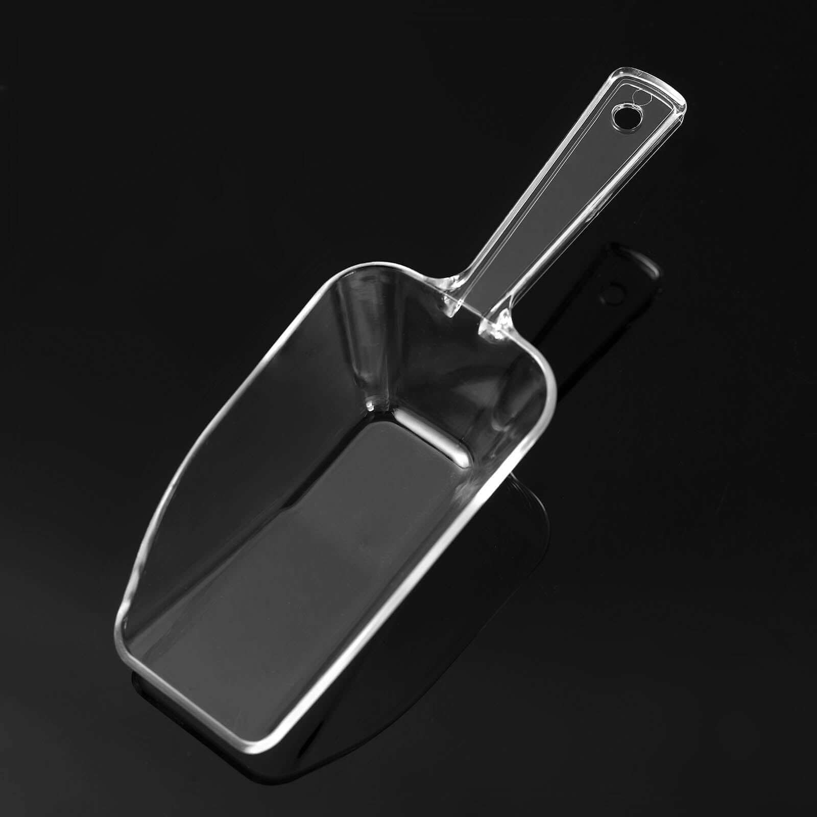 6-Pack Clear Plastic Disposable Candy Scoops for Bar and Buffet - Great Deal