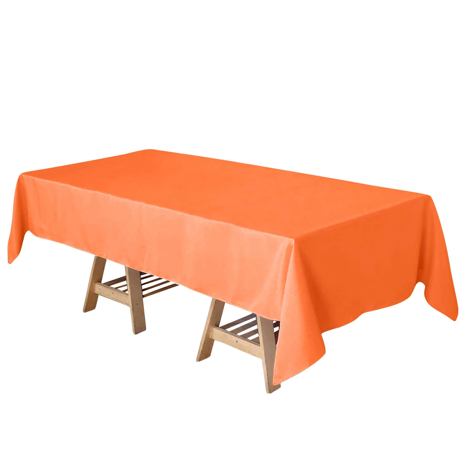 Stylish and Durable Orange Polyester Rectangle Tablecloth (60x102) - Perfect for Any Event