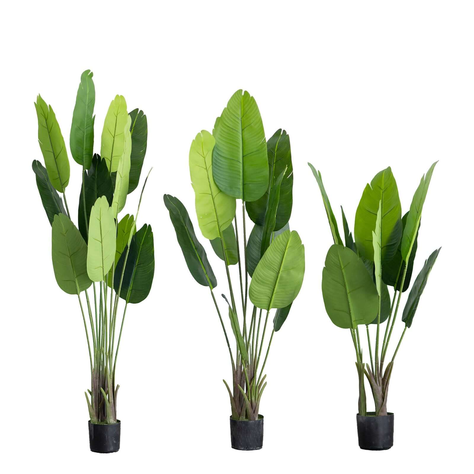 2-Pack 6ft Artificial Potted Bird of Paradise Plants - Lifelike and Easy to Decorate