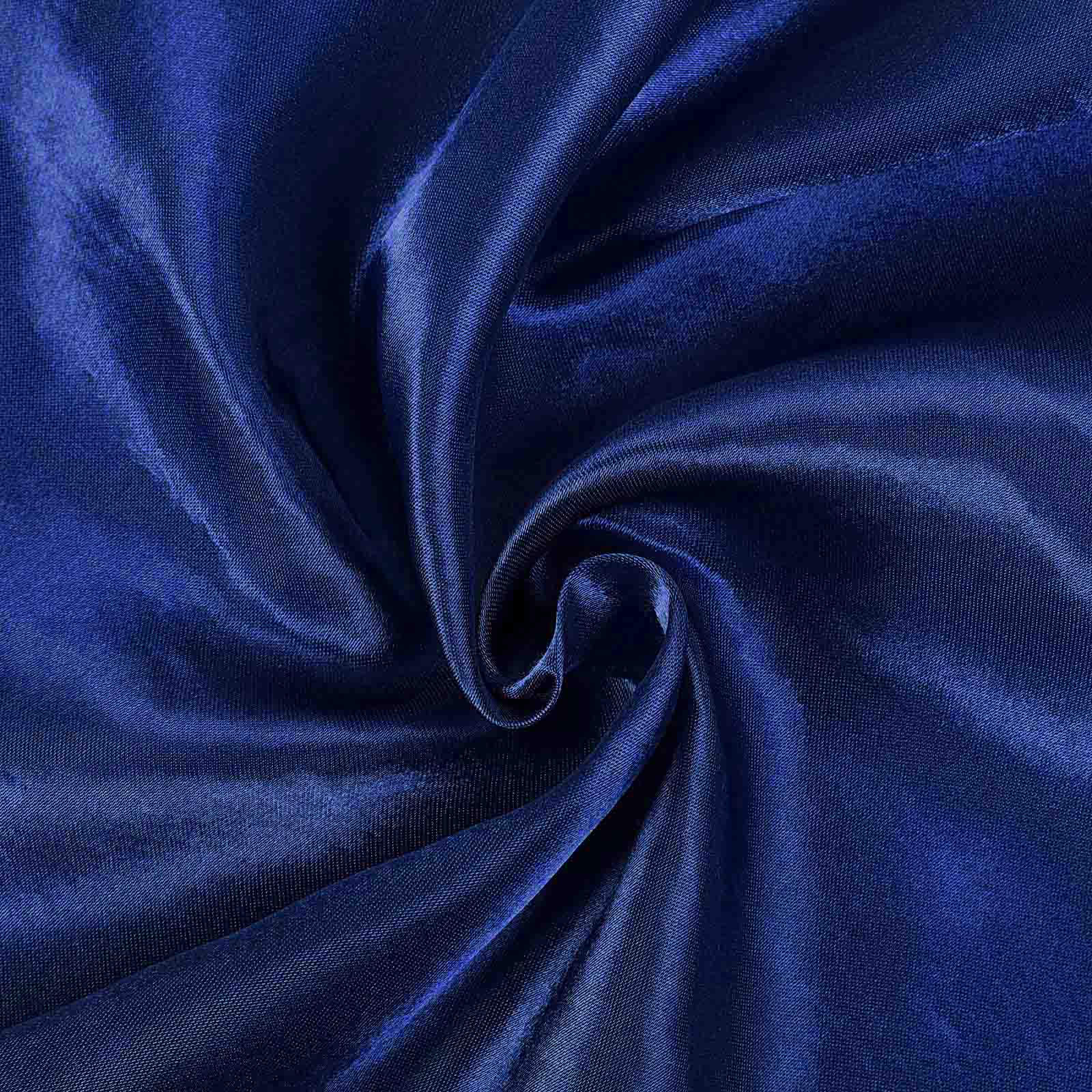 Navy Blue Satin 60x102 Rectangular Tablecloth - Smooth & Lustrous Cover