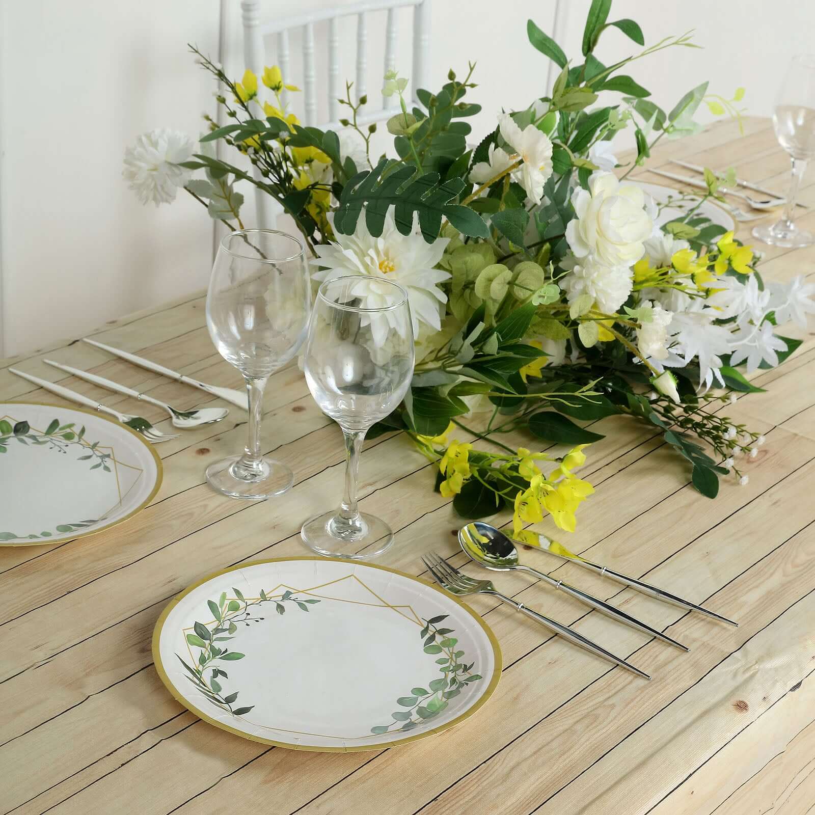 Hot Sale! Durable PVC Disposable Natural Rectangle Plastic Table Cover with Rustic Wooden Print, 52x108