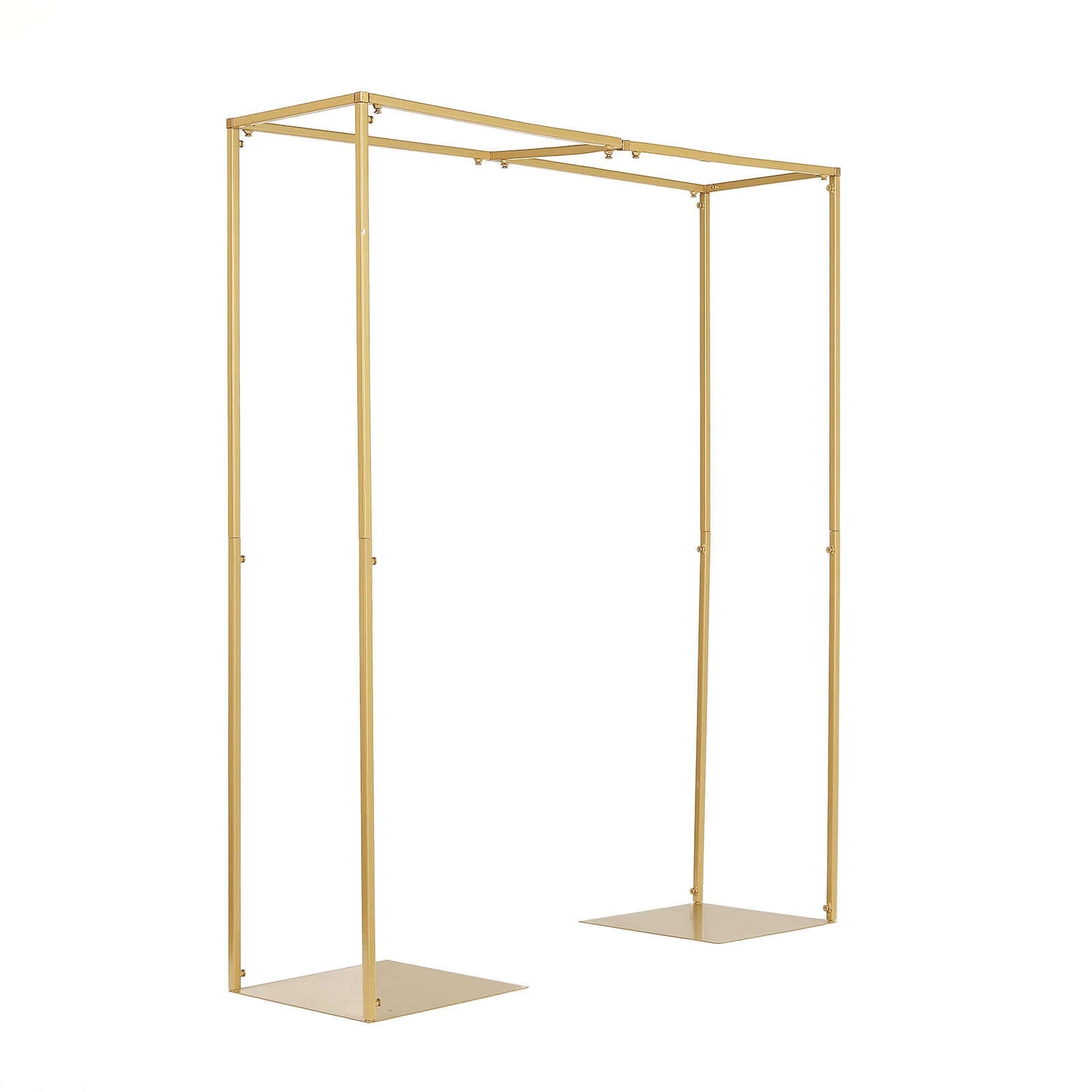 48-Inch Tall Gold Adjustable Metal Over-The-Table Flower Arch for Wedding Display